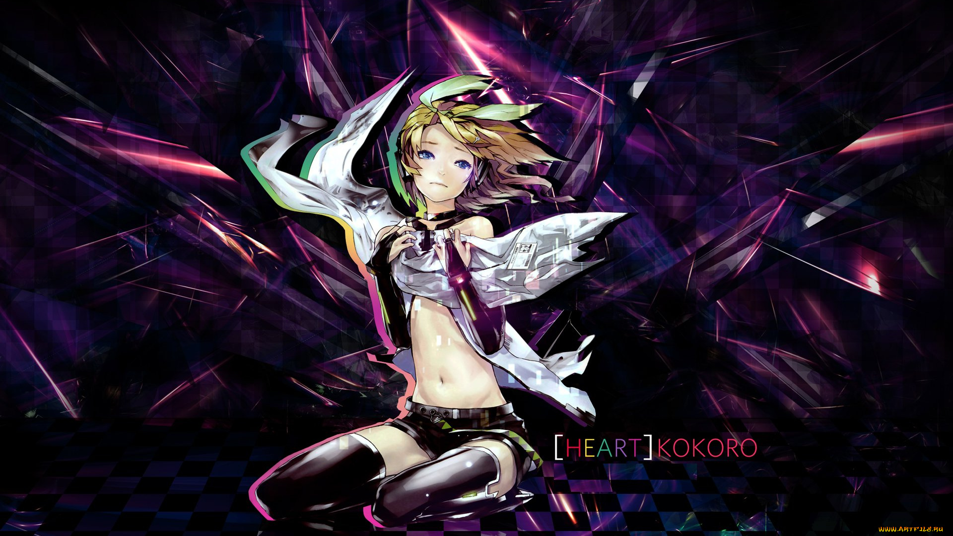 аниме, vocaloid, блондинка