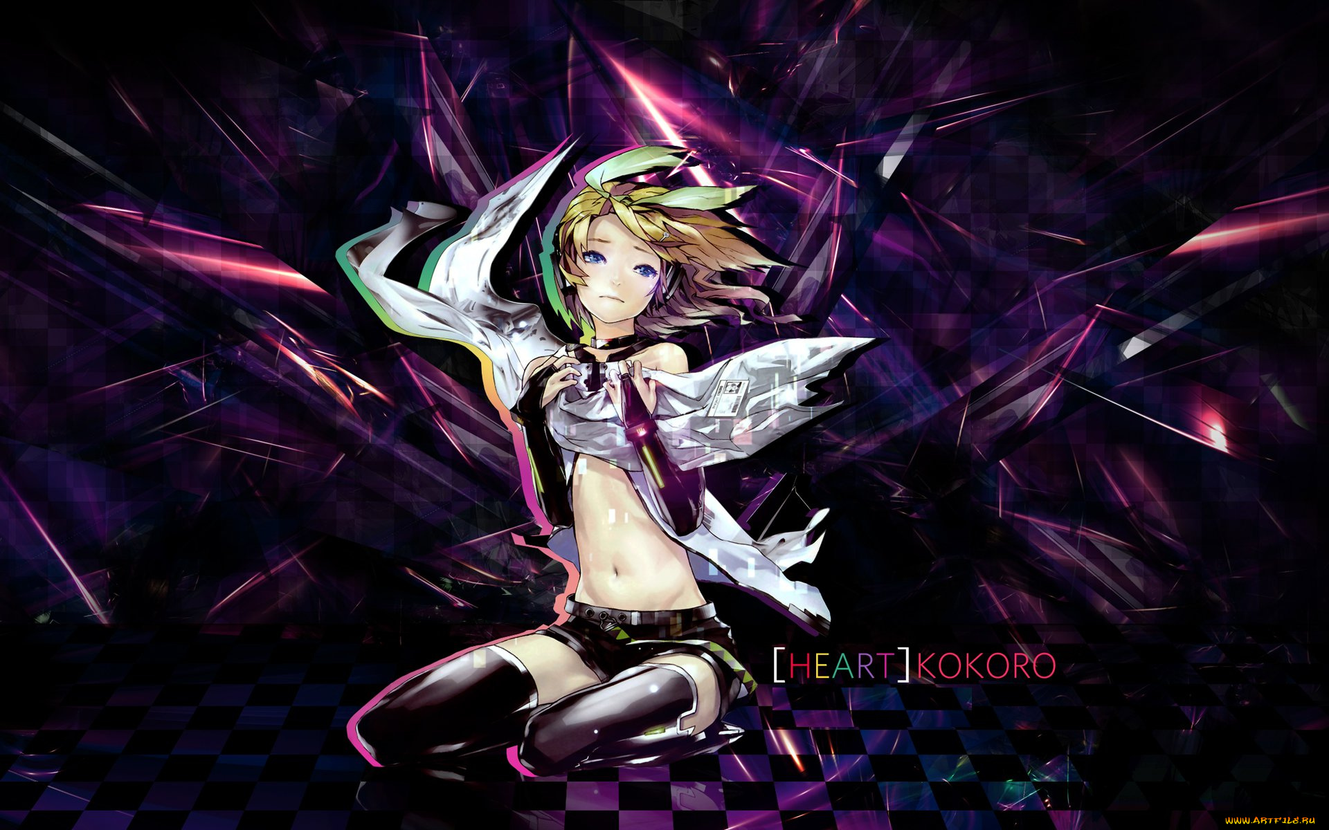 аниме, vocaloid, блондинка