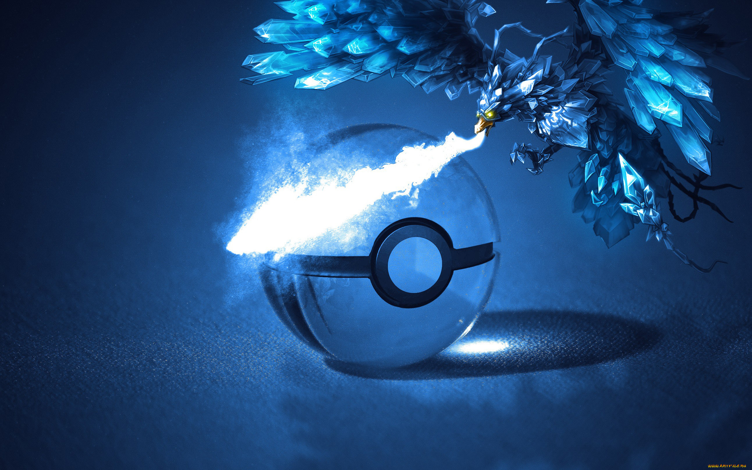 аниме, pokemon, articuno