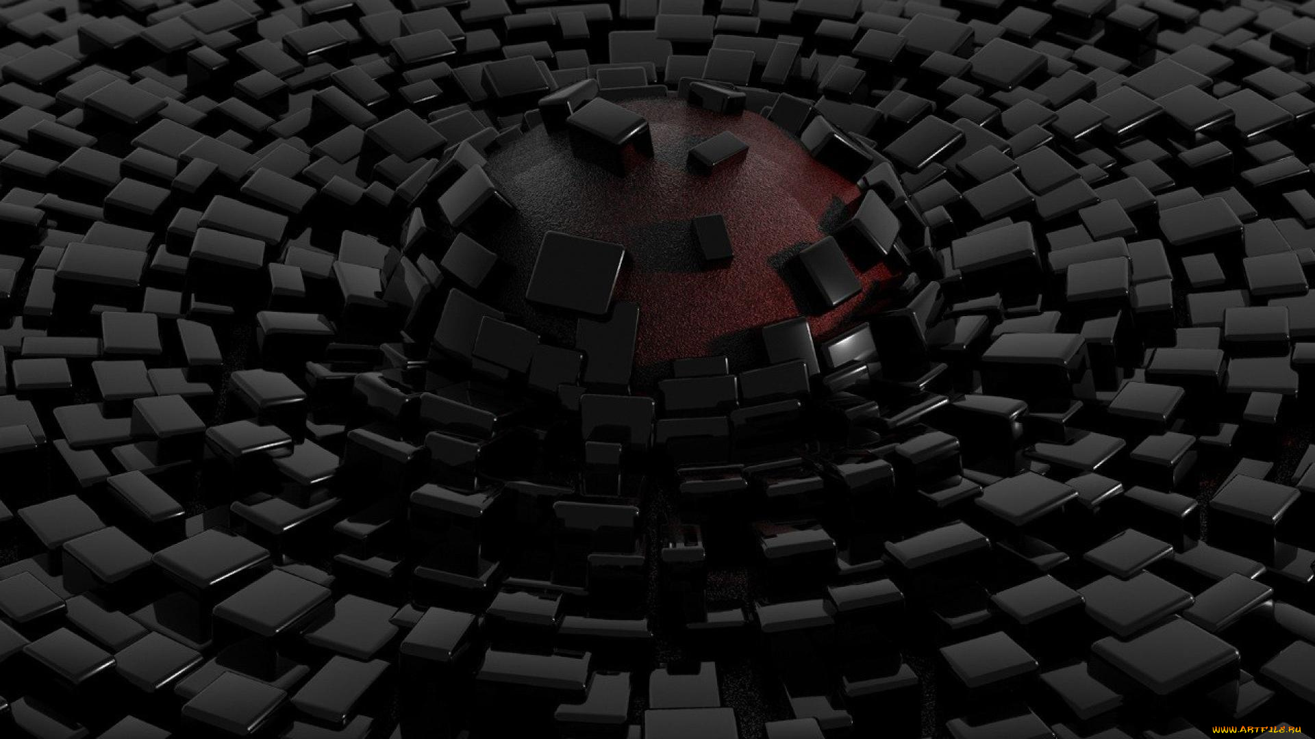 3д, графика, другое, , other, квадраты, шар