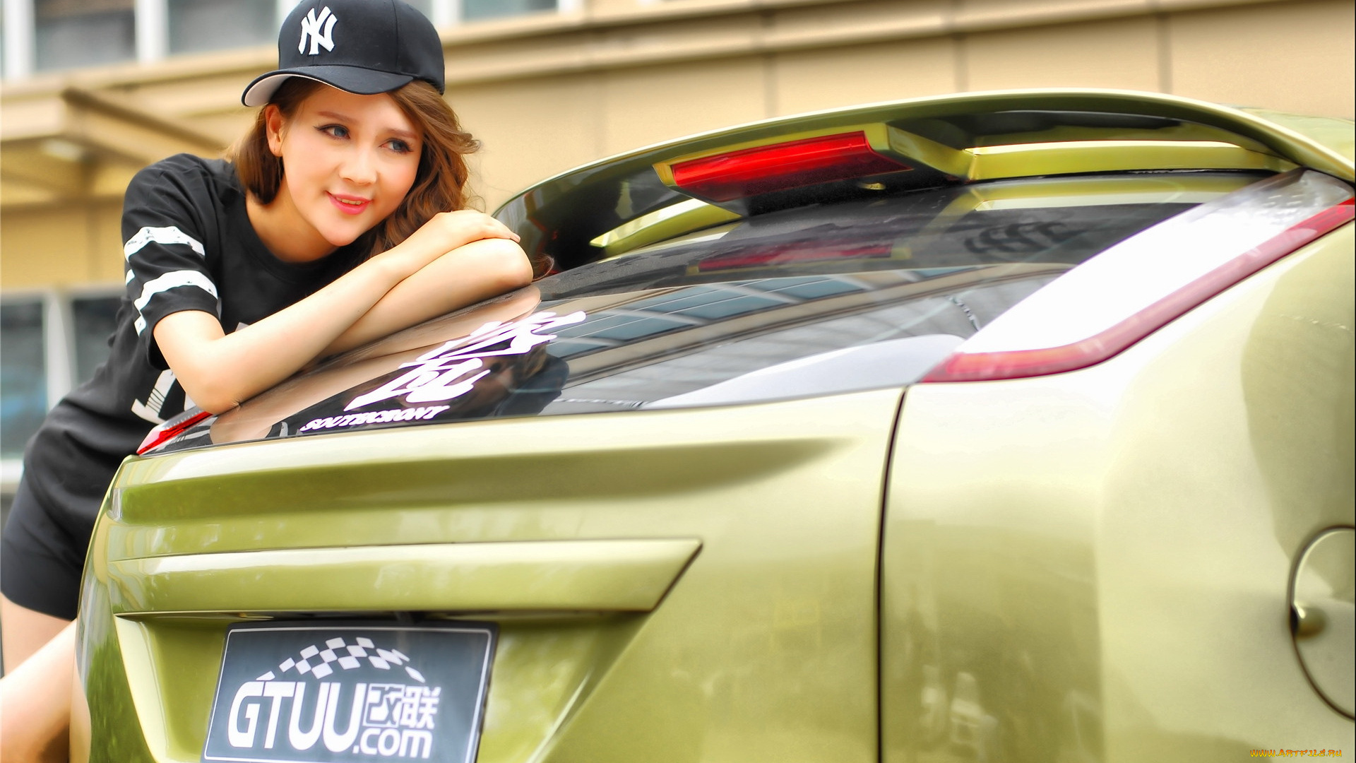 автомобили, авто, с, девушками, девушка, азиатка, автомобиль