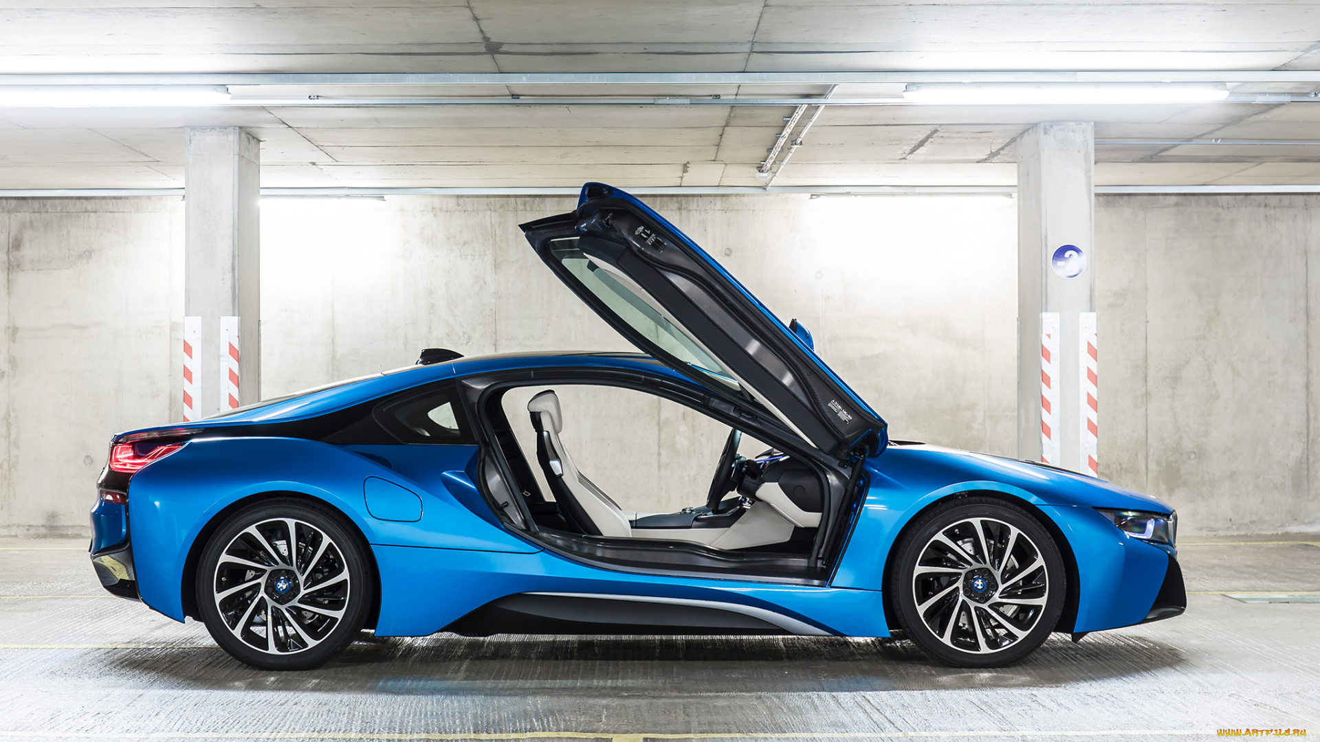 автомобили, bmw, синий, 2014г, uk-spec, i8