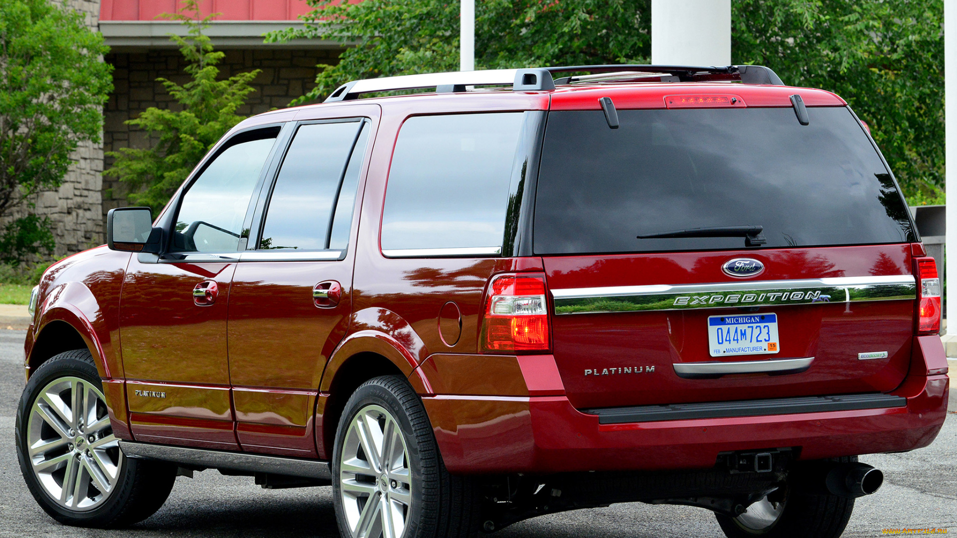 автомобили, ford, красный, platinum, expedition, 2015г