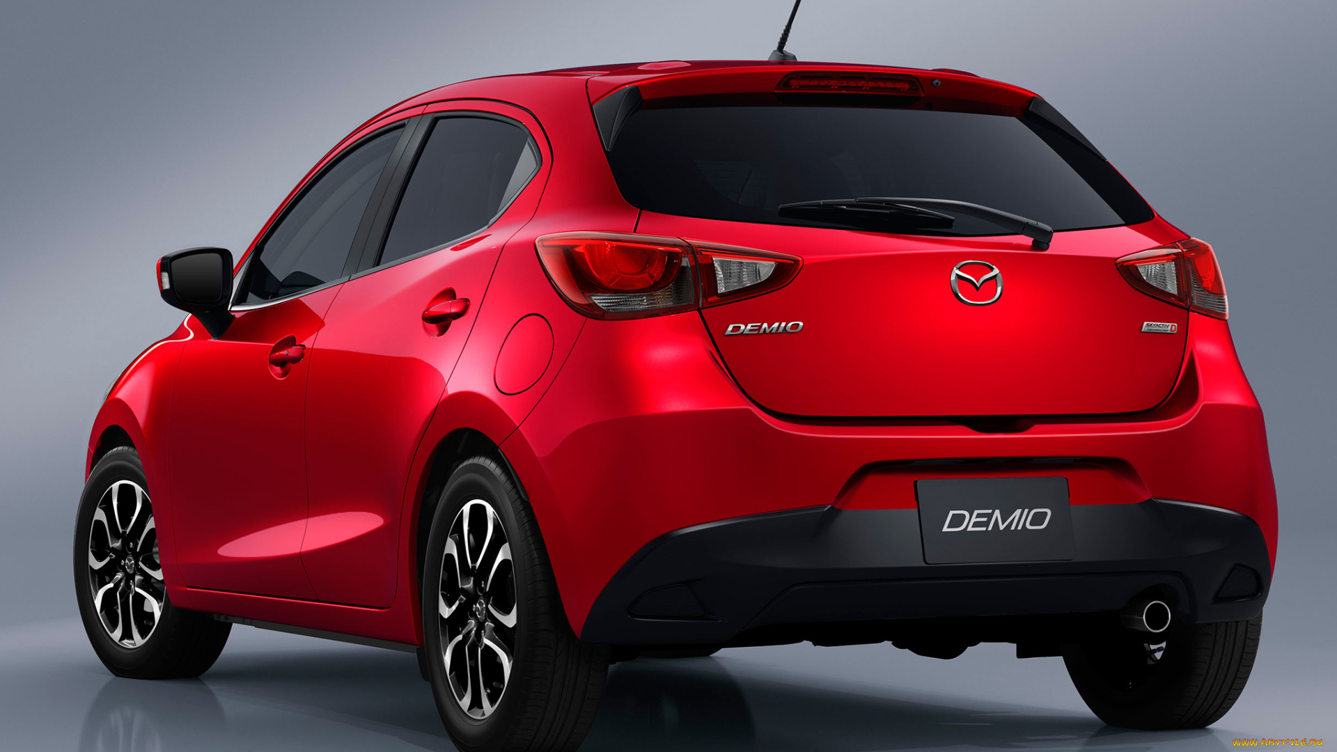 автомобили, mazda, 2014г, demio, красный