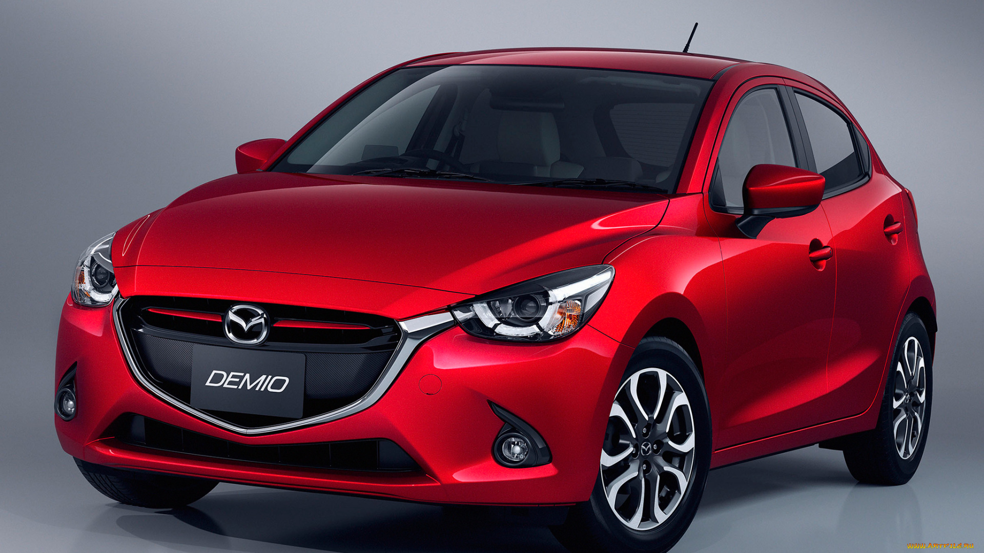 автомобили, mazda, 2014г, demio, красный