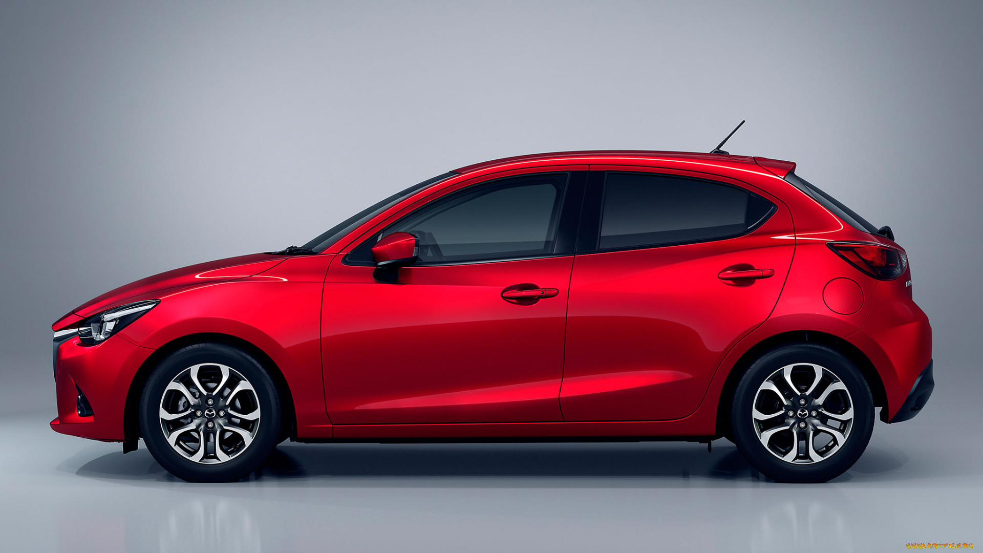 автомобили, mazda, demio, красный, 2014г