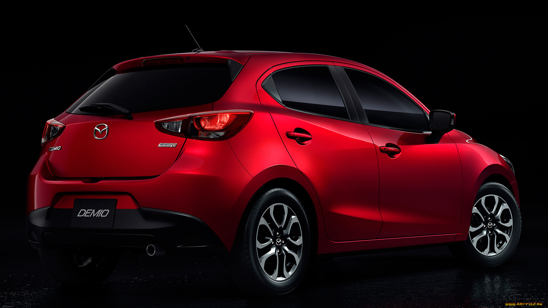 автомобили, mazda, красный, 2014г, demio