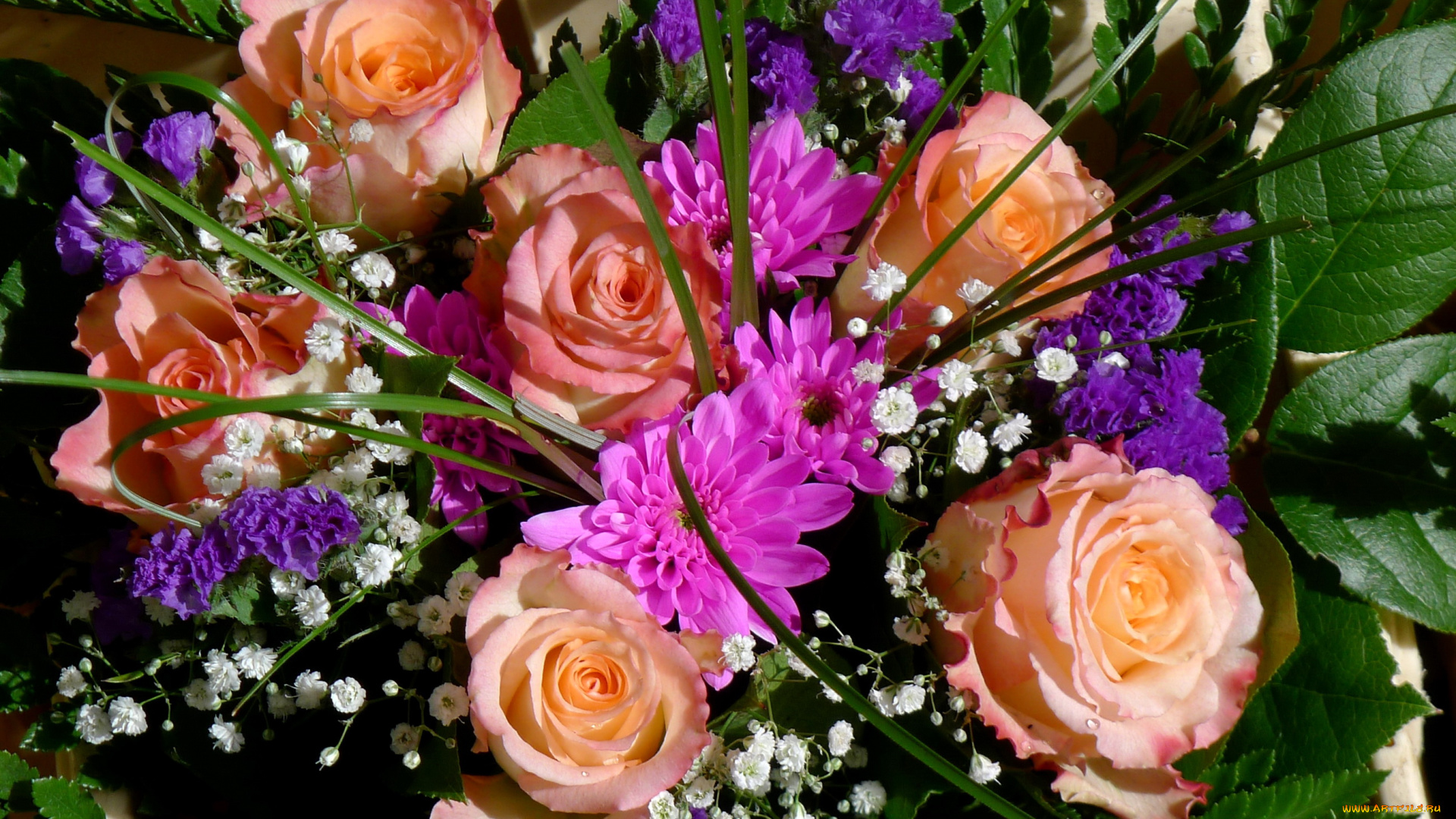 цветы, букеты, , композиции, букет, хризантемы, розы