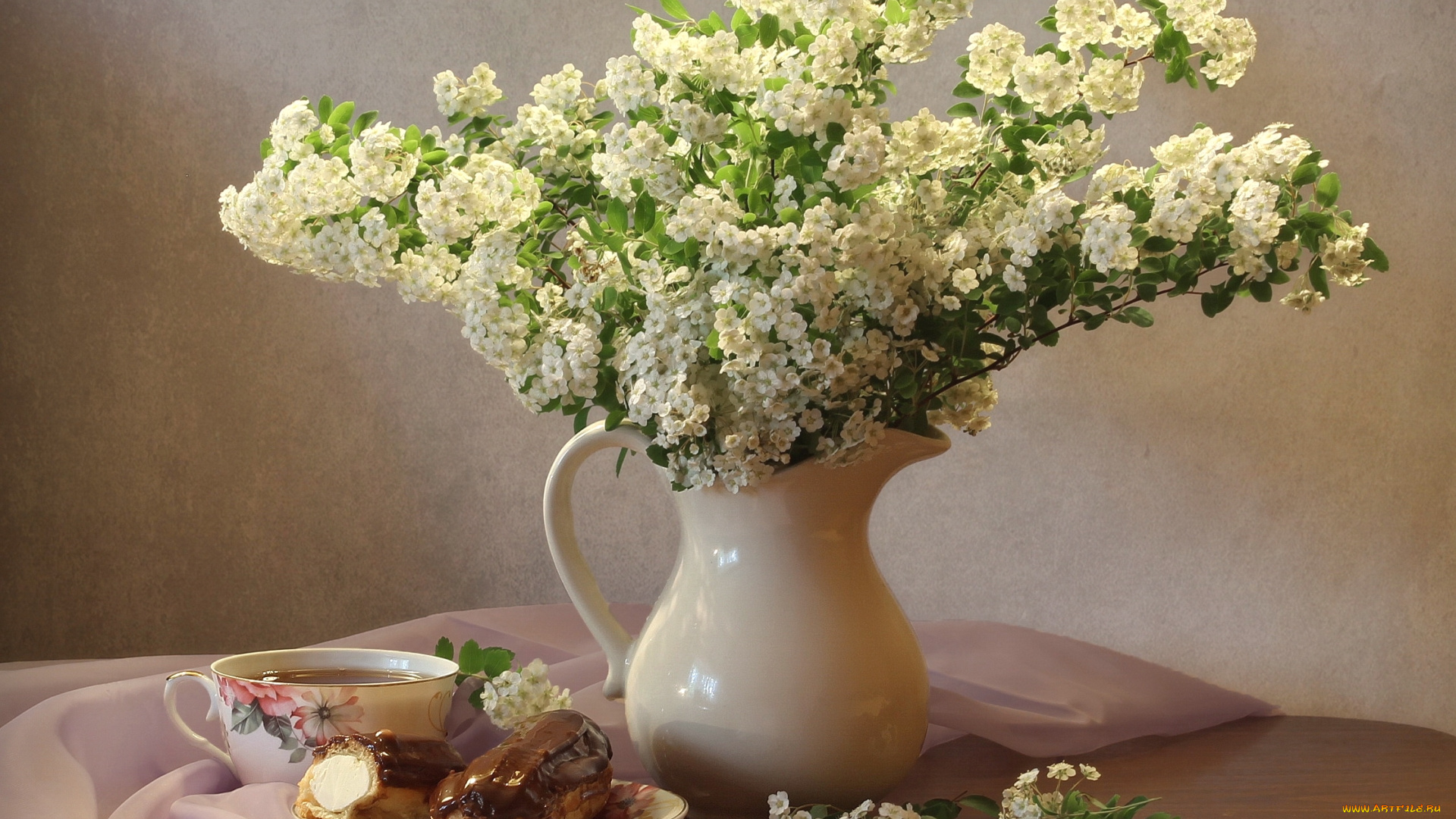 цветы, таволга, , спирея, , лабазник, эклер