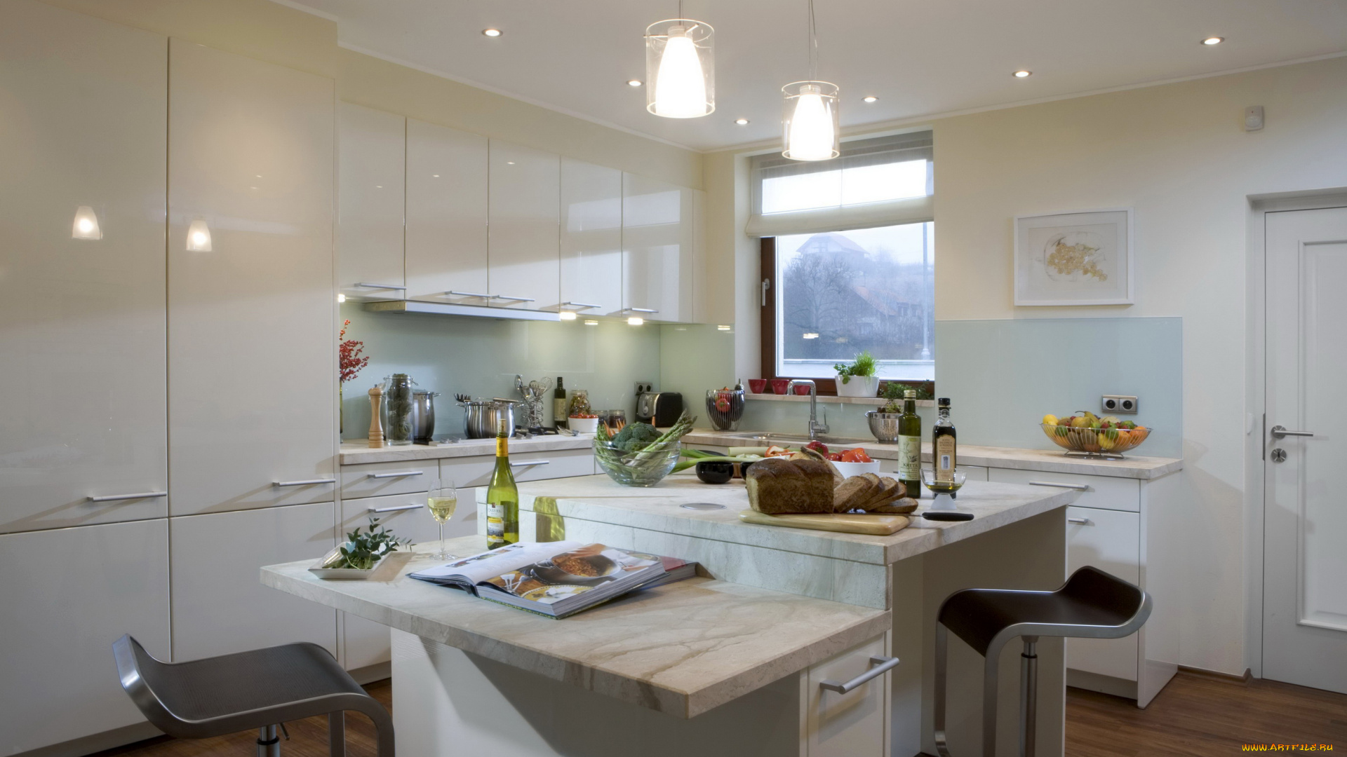 интерьер, кухня, мебель, дизайн, лампа, плита