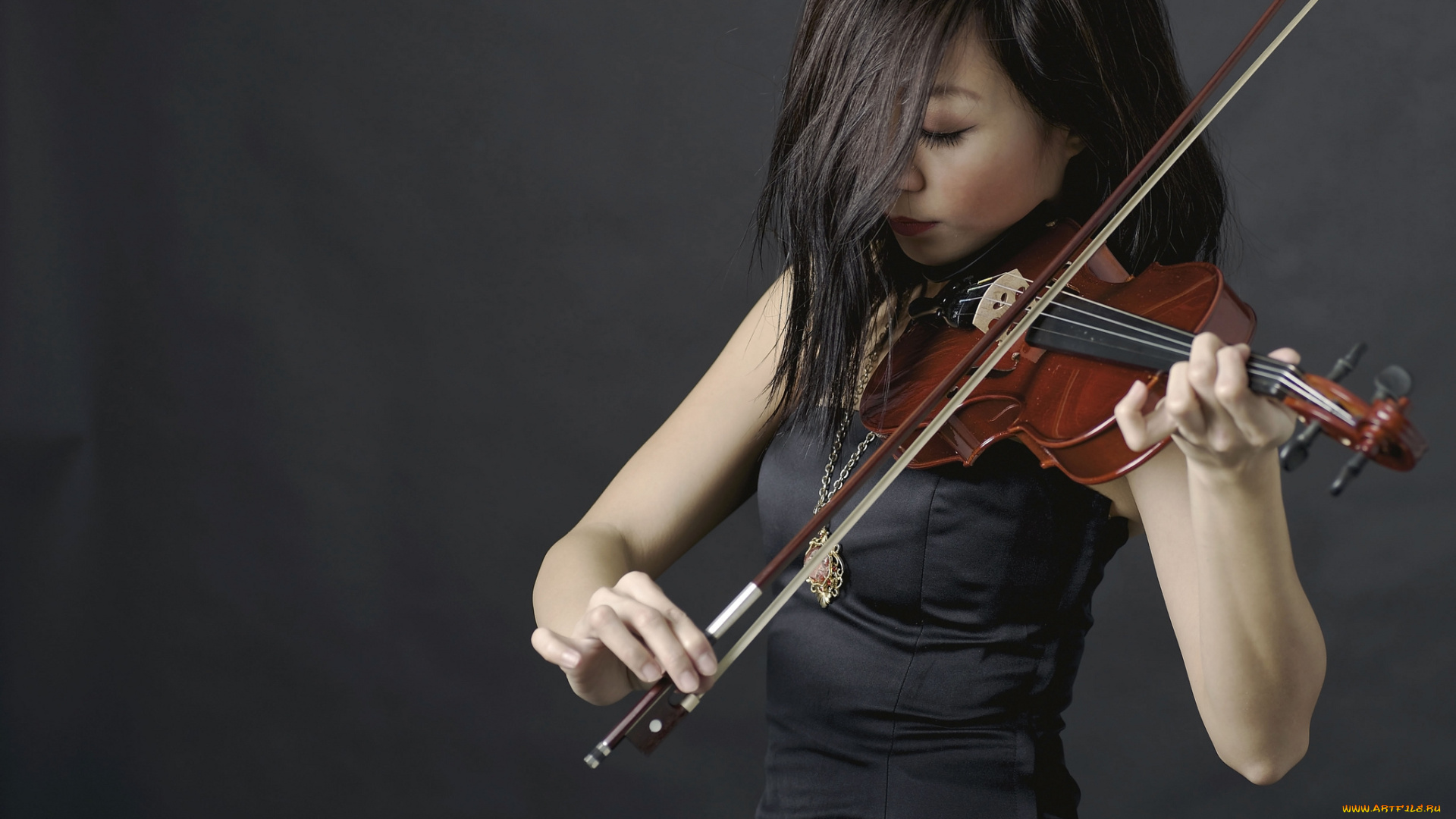 музыка, -, другое, игра, скрипка, девушка