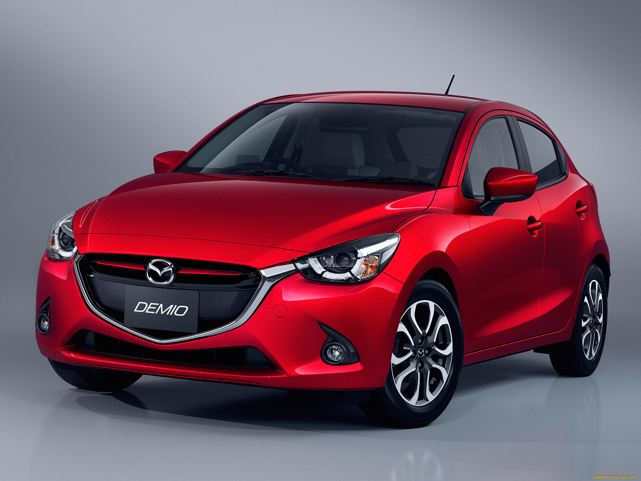 автомобили, mazda, 2014г, demio, красный