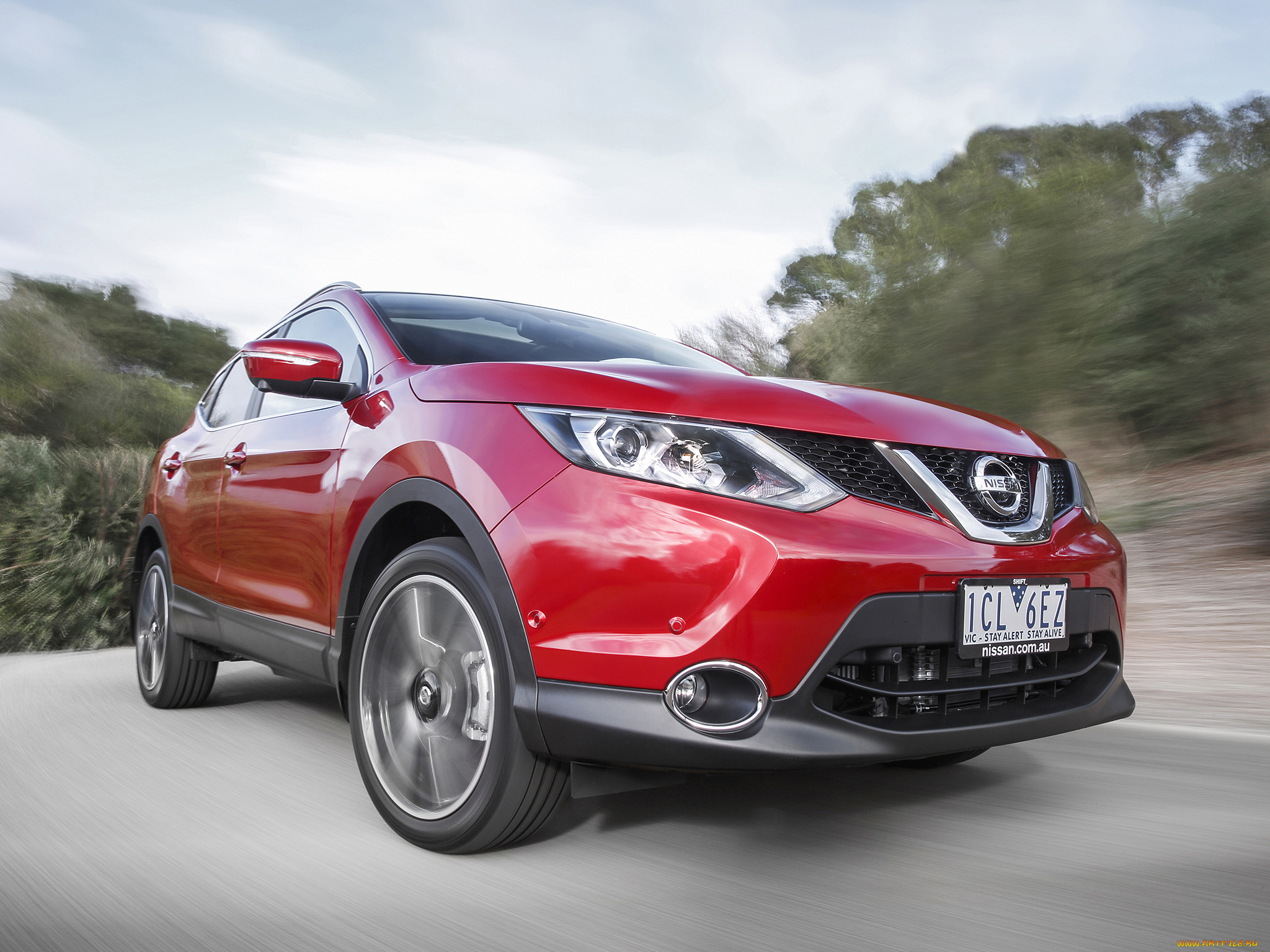 автомобили, nissan, datsun, qashqai, au-spec, 2014г, красный