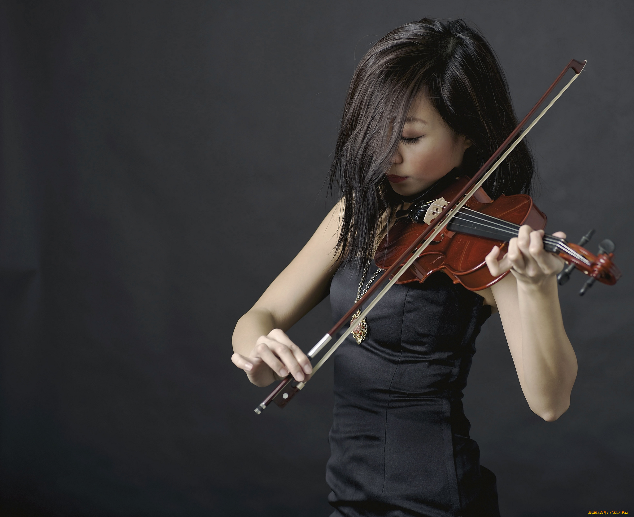 музыка, -, другое, игра, скрипка, девушка