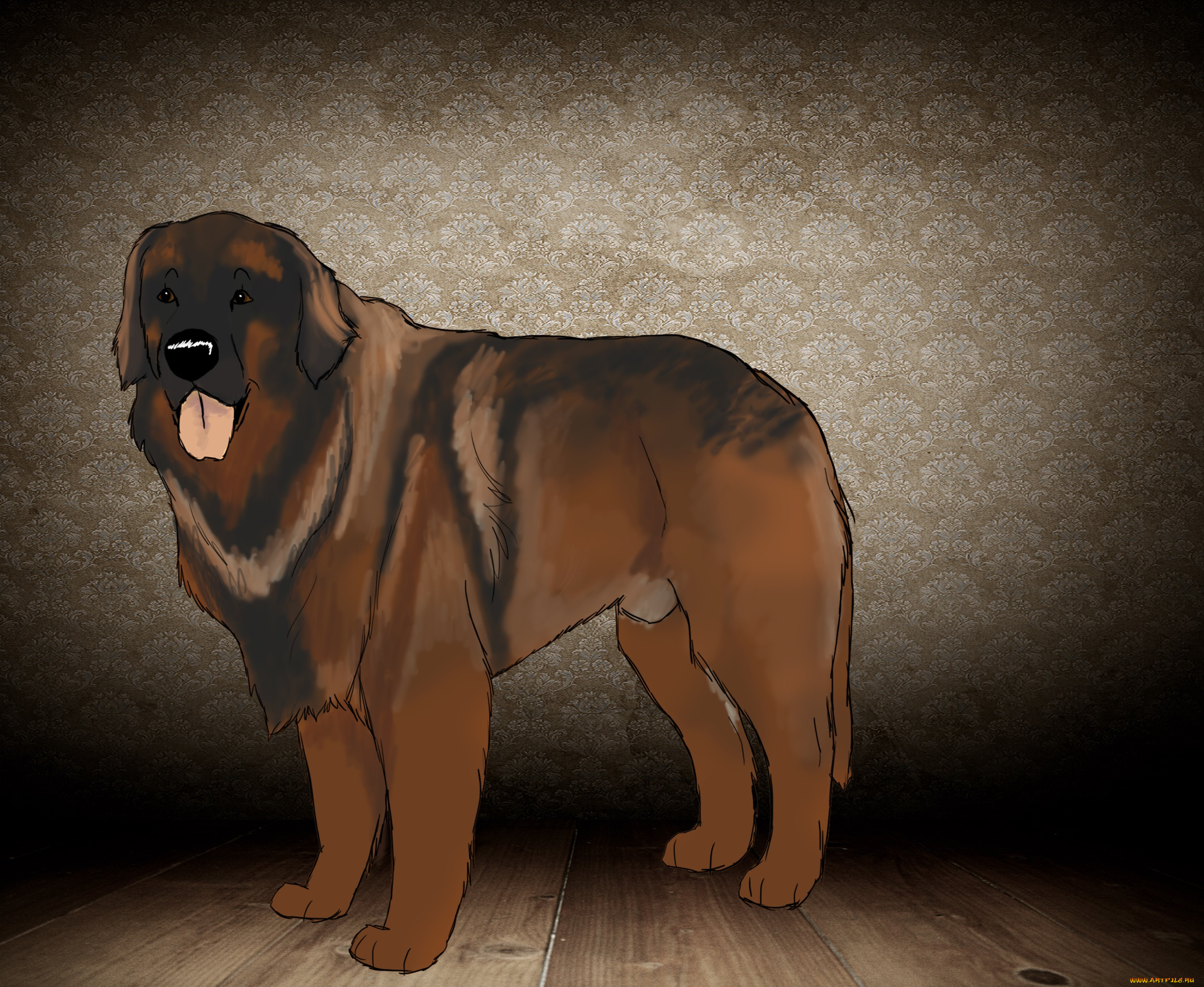 рисованные, животные, , собаки, собака