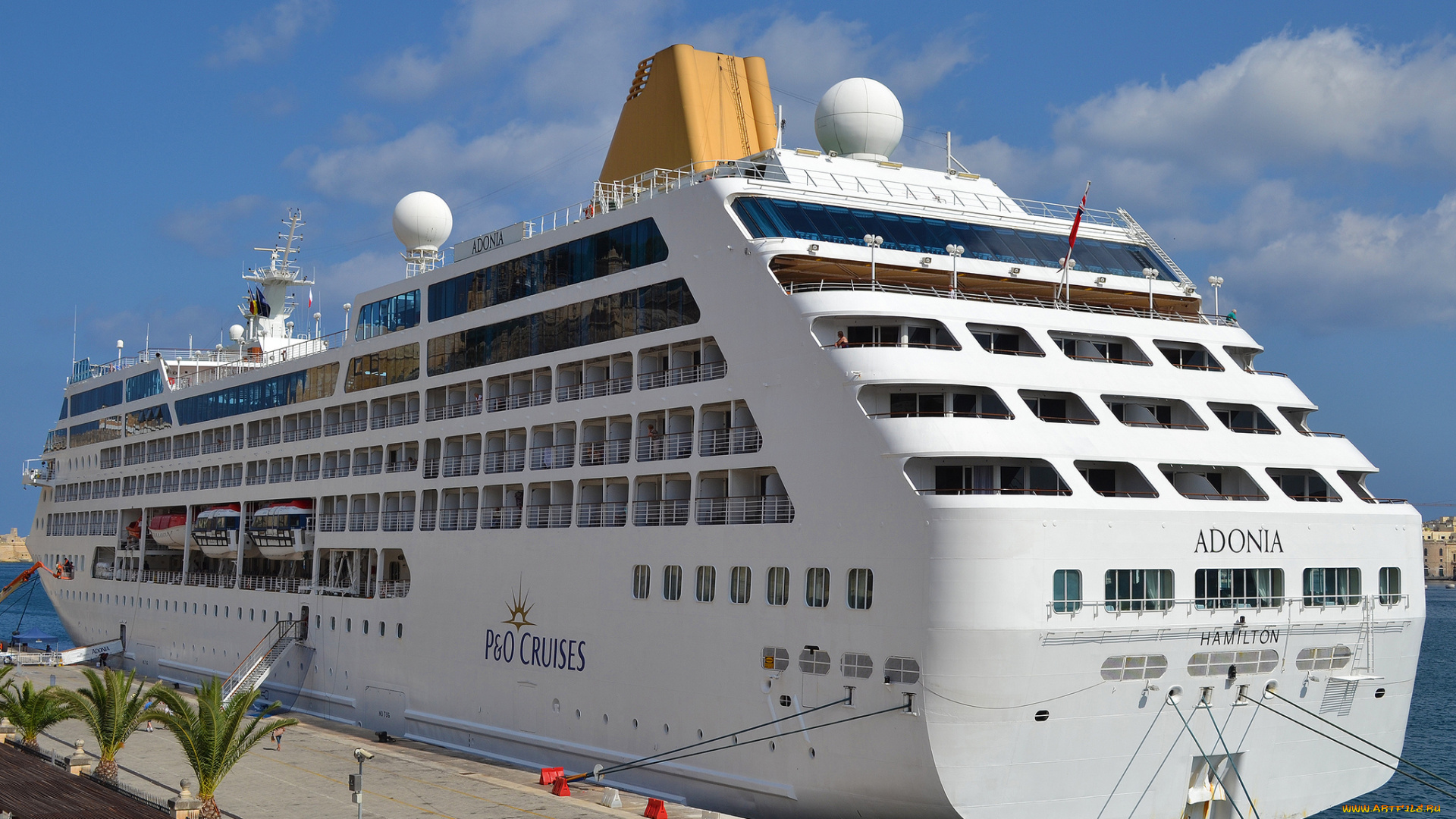 adonia, корабли, лайнеры, океанский, лайнер, причал, круиз