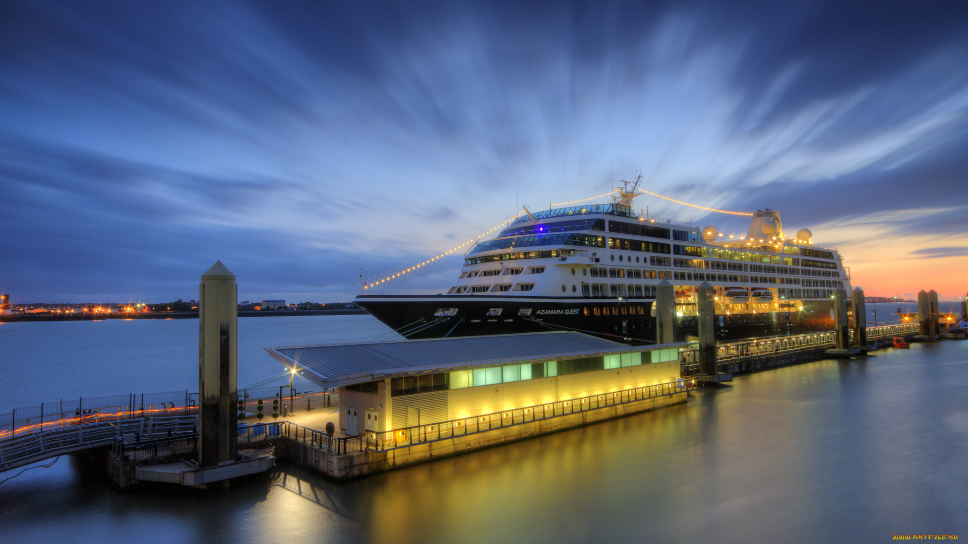 azamara, quest, корабли, лайнеры, лайнер, океанский, круиз, причал