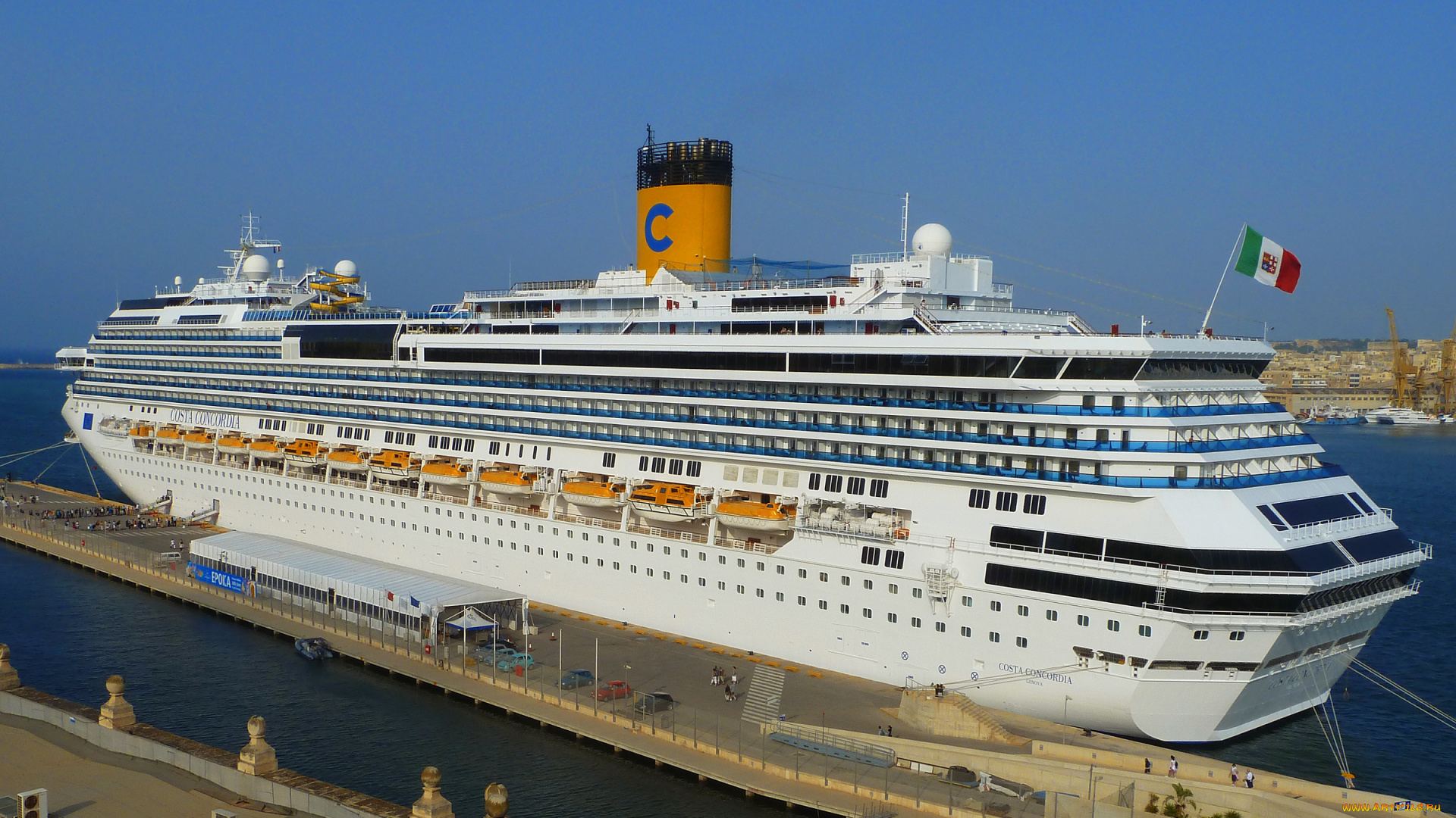 costa, concordia, корабли, лайнеры, океанский, лайнер, причал, круиз