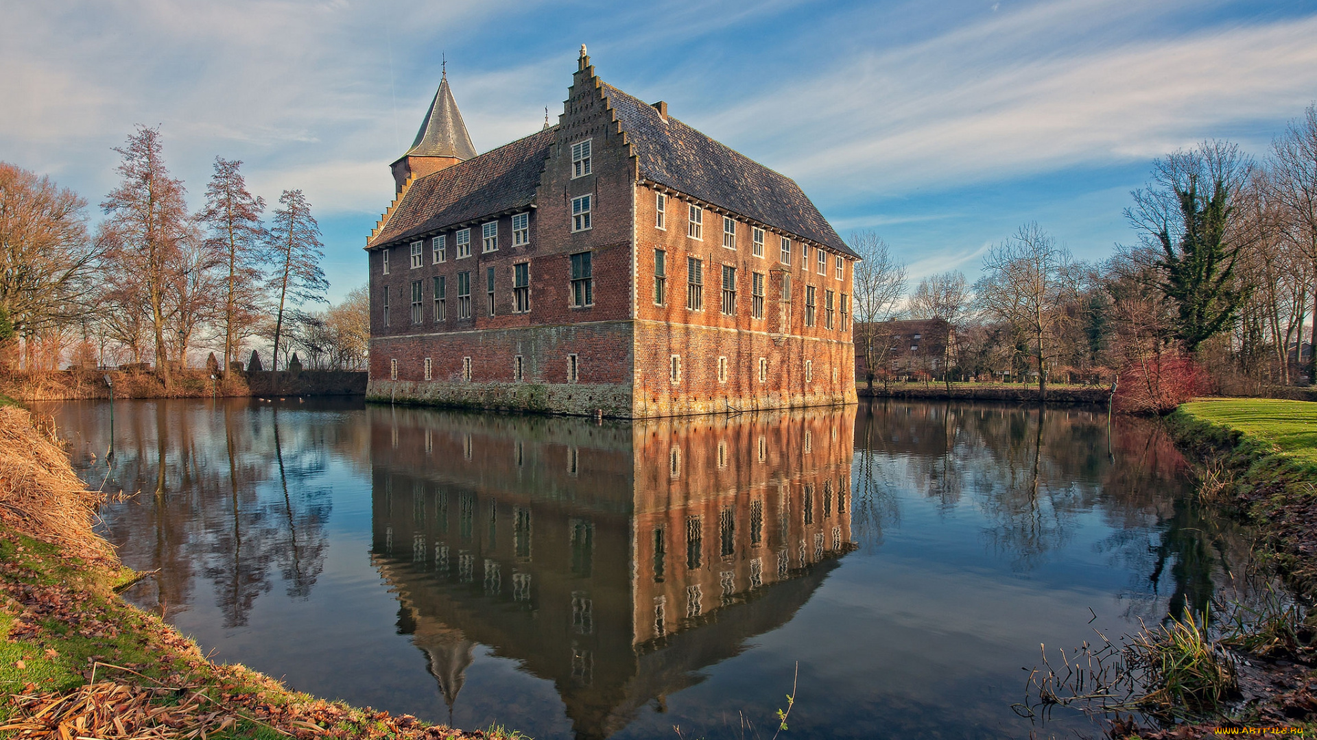 dussen, castle, города, замки, нидерландов, замок