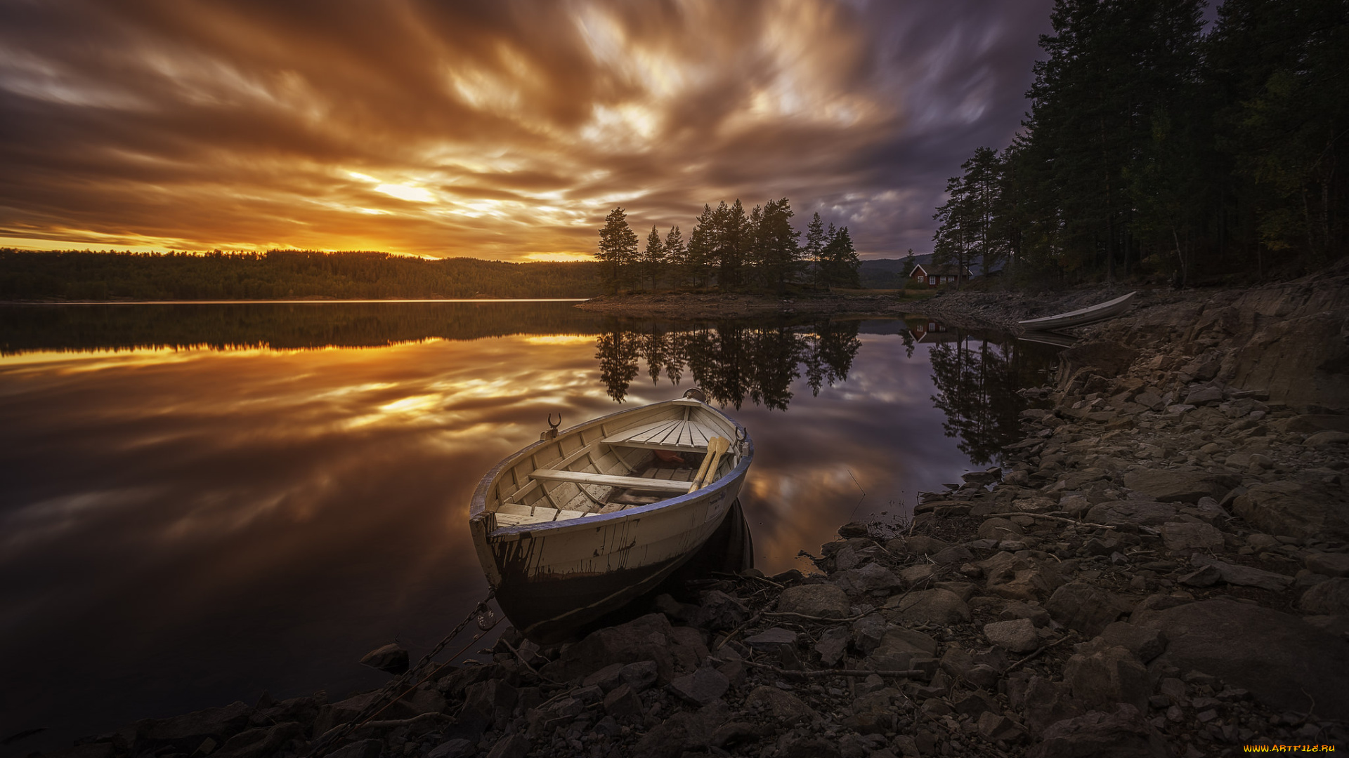 корабли, лодки, , шлюпки, река, сумерки