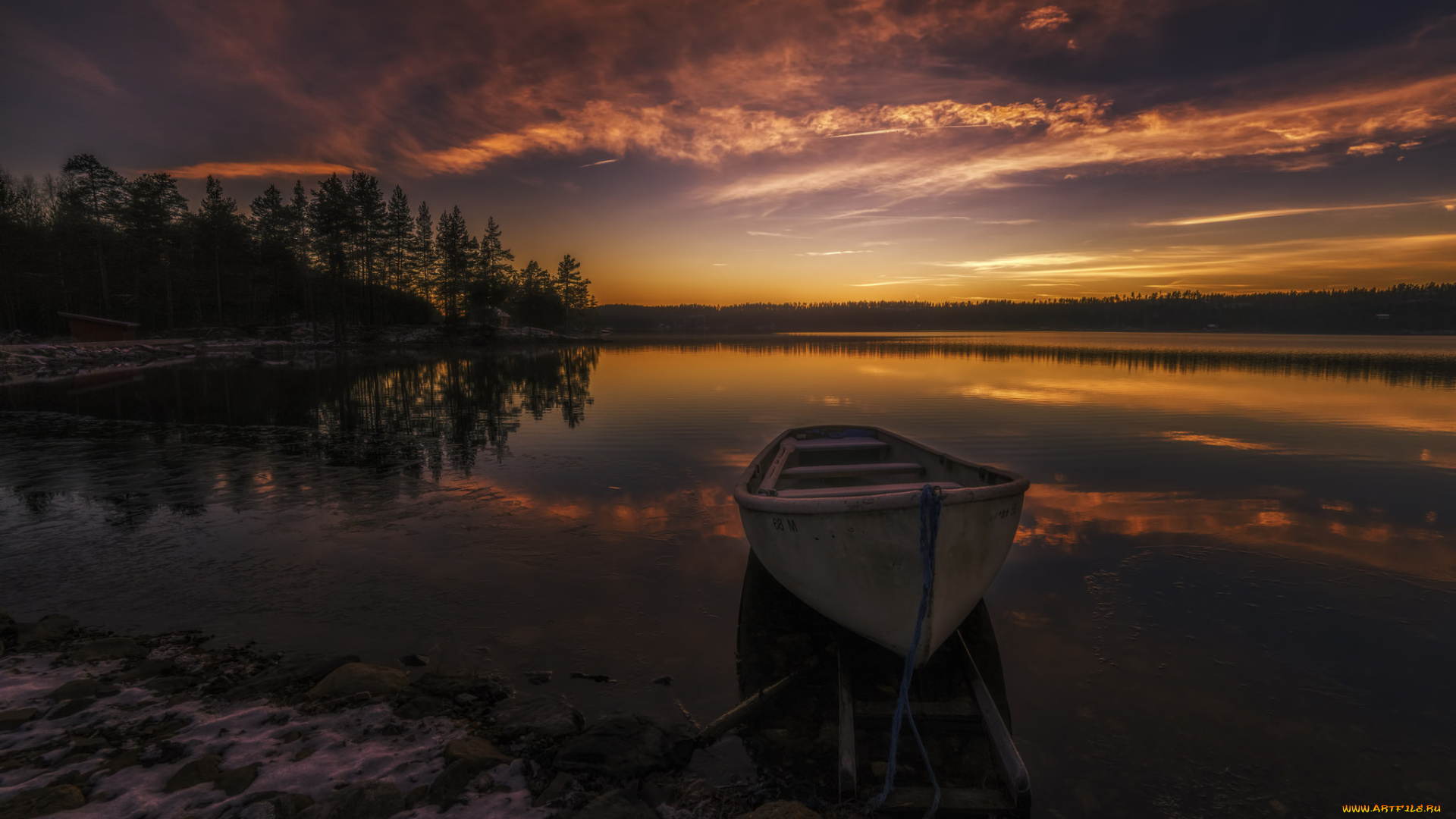 корабли, лодки, , шлюпки, река, закат