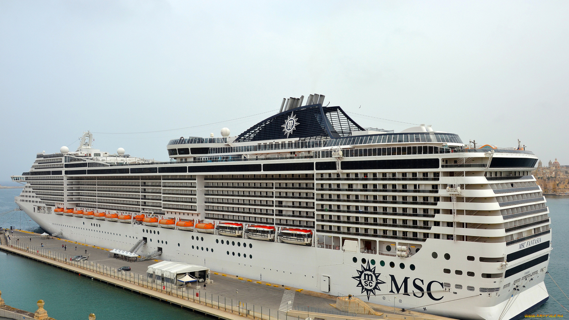 msc, fantasia, корабли, лайнеры, круиз, причал, лайнер, океанский