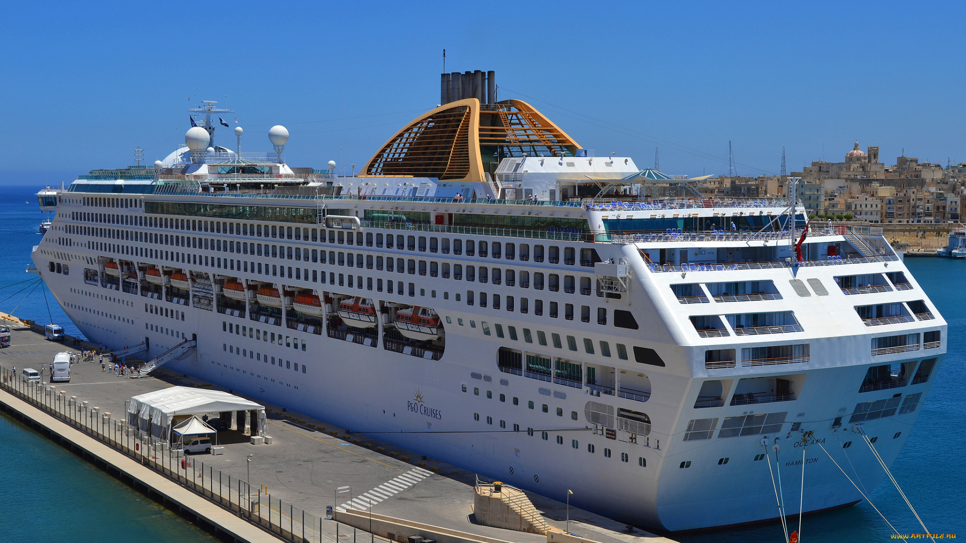 oceana, корабли, лайнеры, океанский, лайнер, причал, круиз