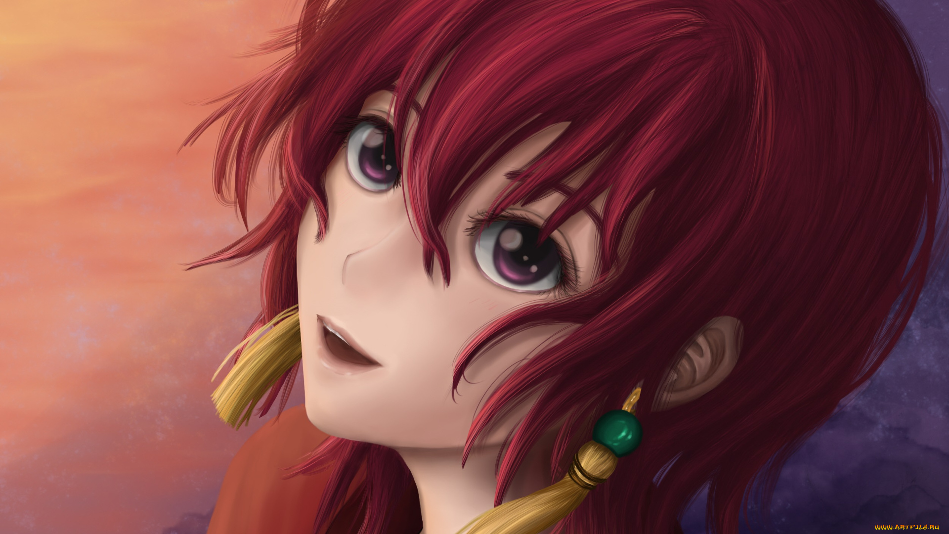 разное, арты, девушка, аниме, рассвет, йоны, арт