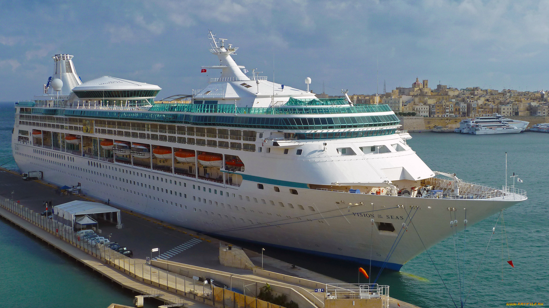 vision, of, the, seas, корабли, лайнеры, океанский, лайнер, причал, круиз