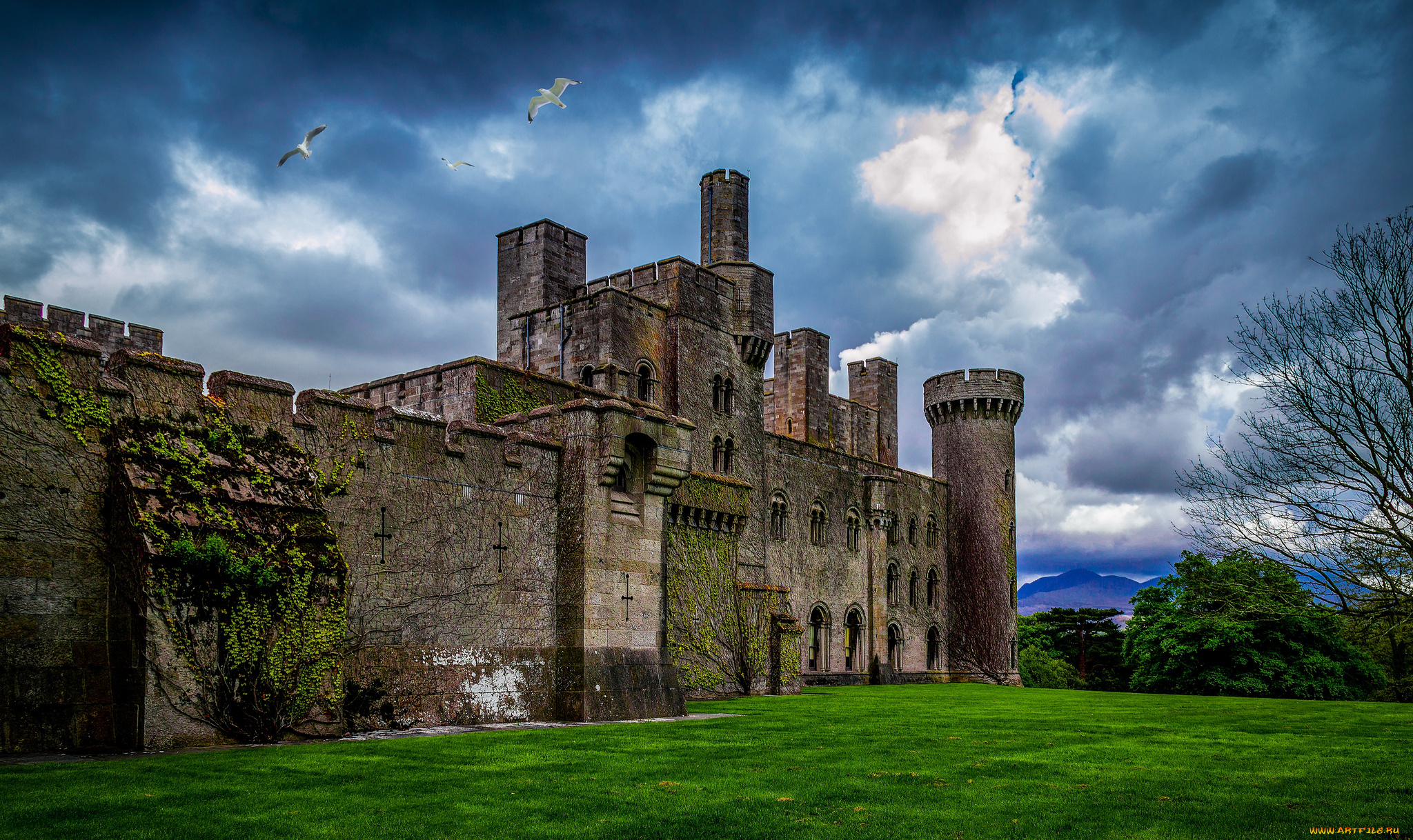 penryhn, castle, города, замки, англии, замок