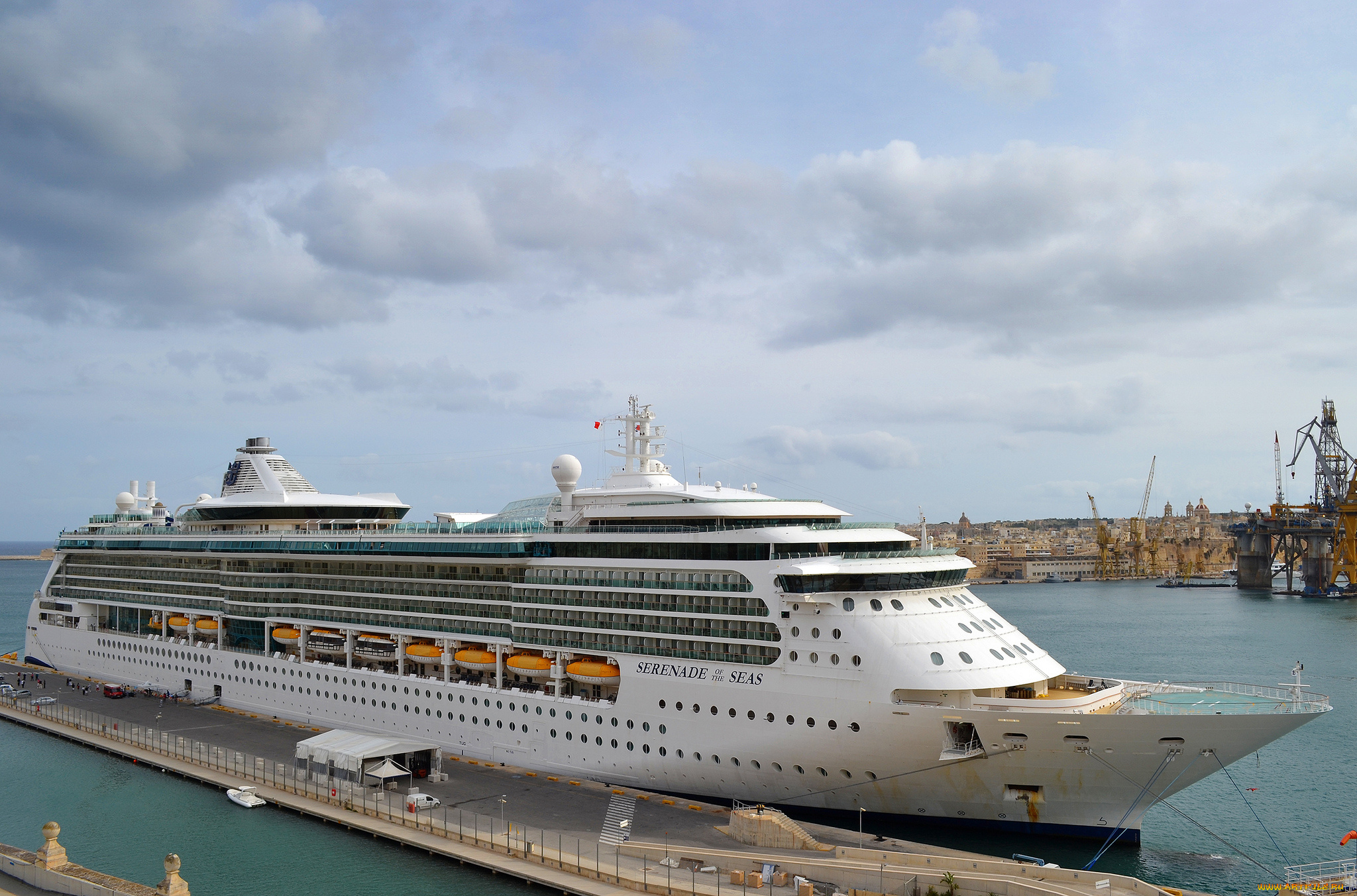serenade, of, the, seas, корабли, лайнеры, круиз, причал, лайнер, океанский