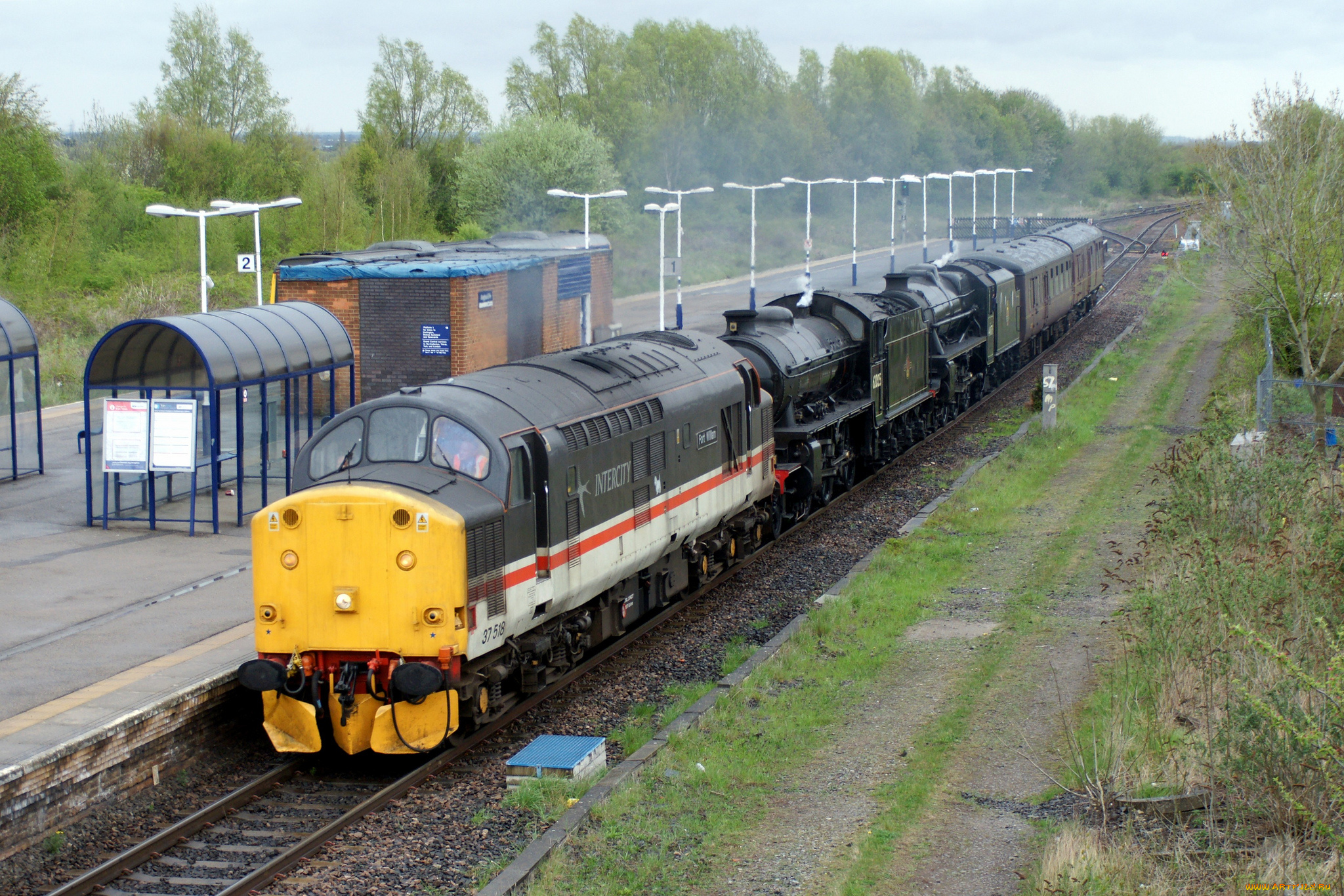 техника, поезда, состав, рельсы, дорога, железная, локомотив