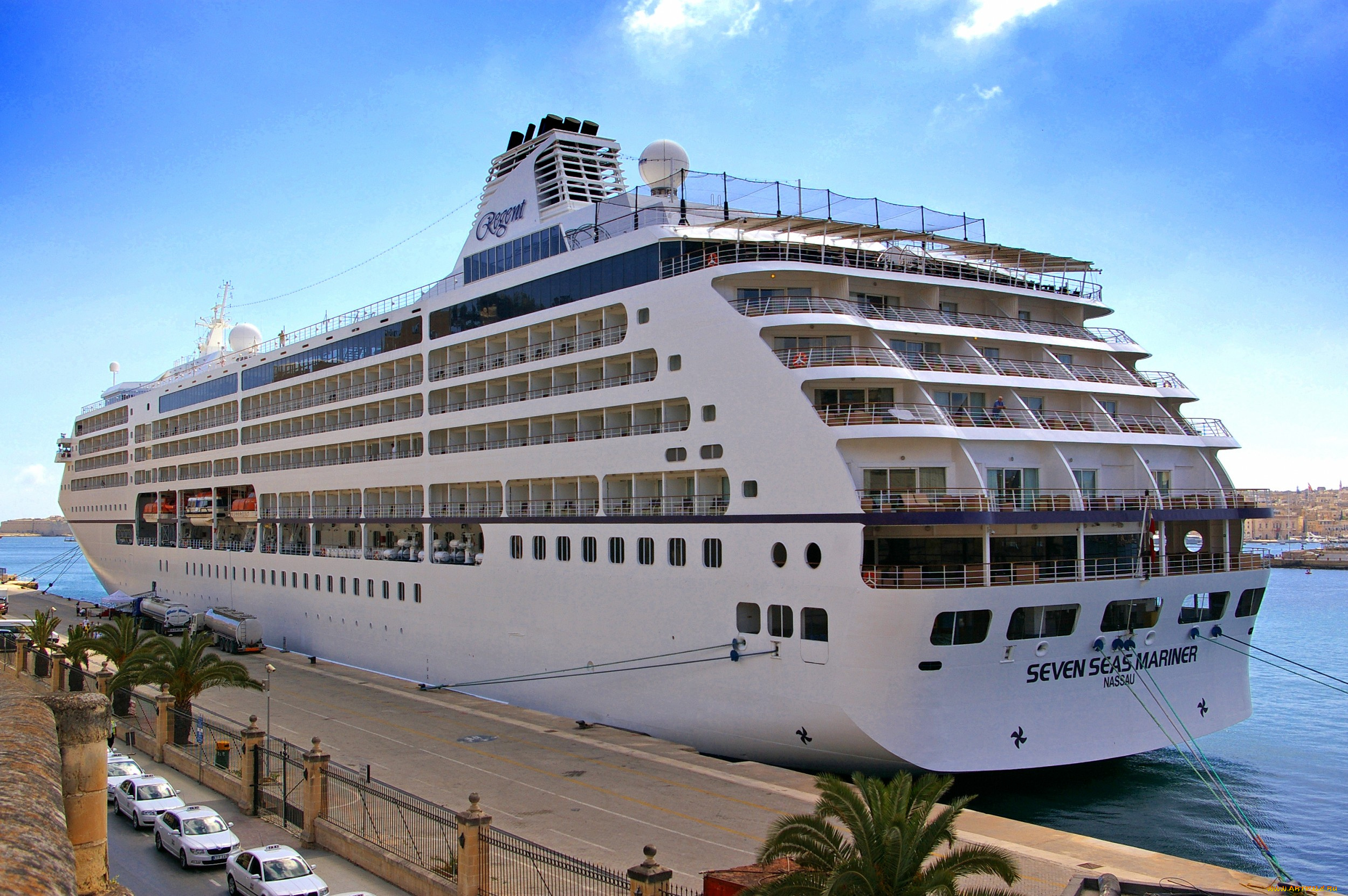 seven, seas, mariner, корабли, лайнеры, океанский, лайнер, причал, круиз