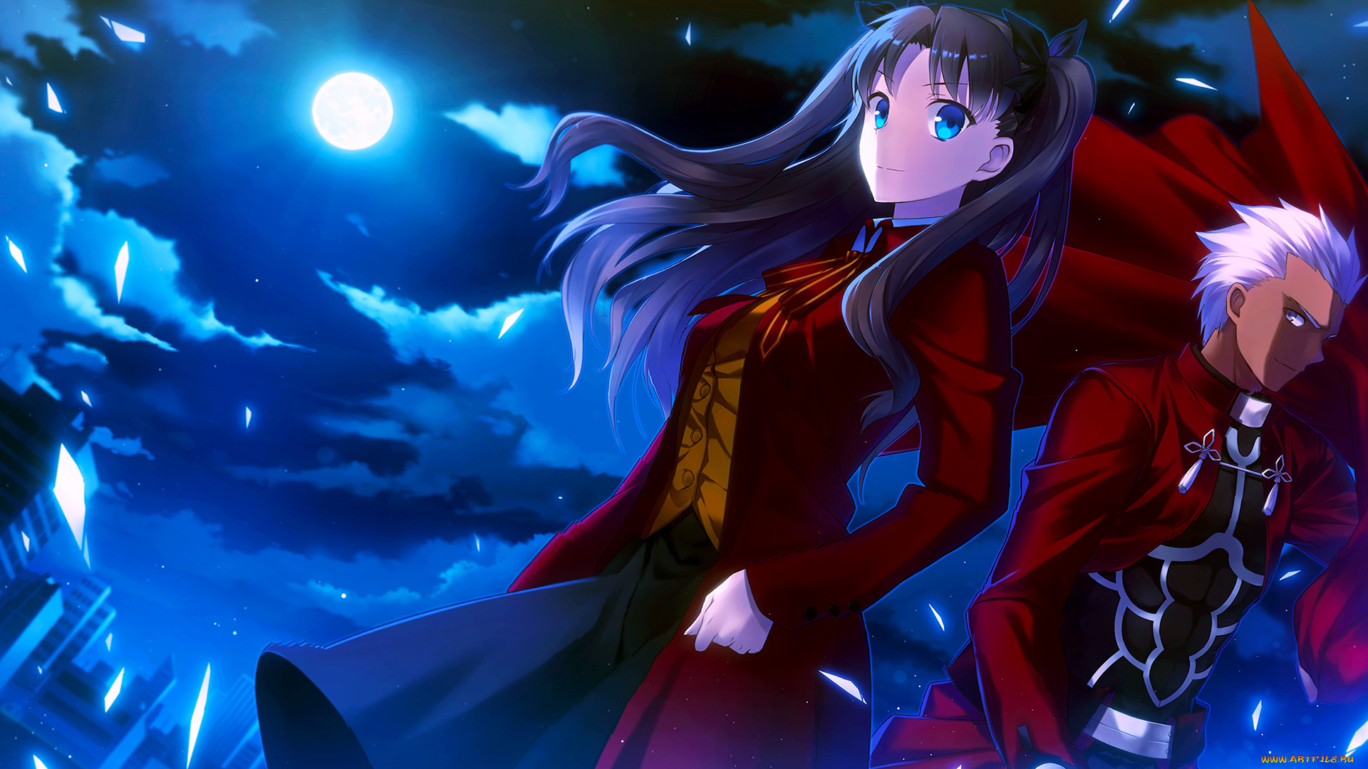 аниме, fate, stay, night, арчер, рин