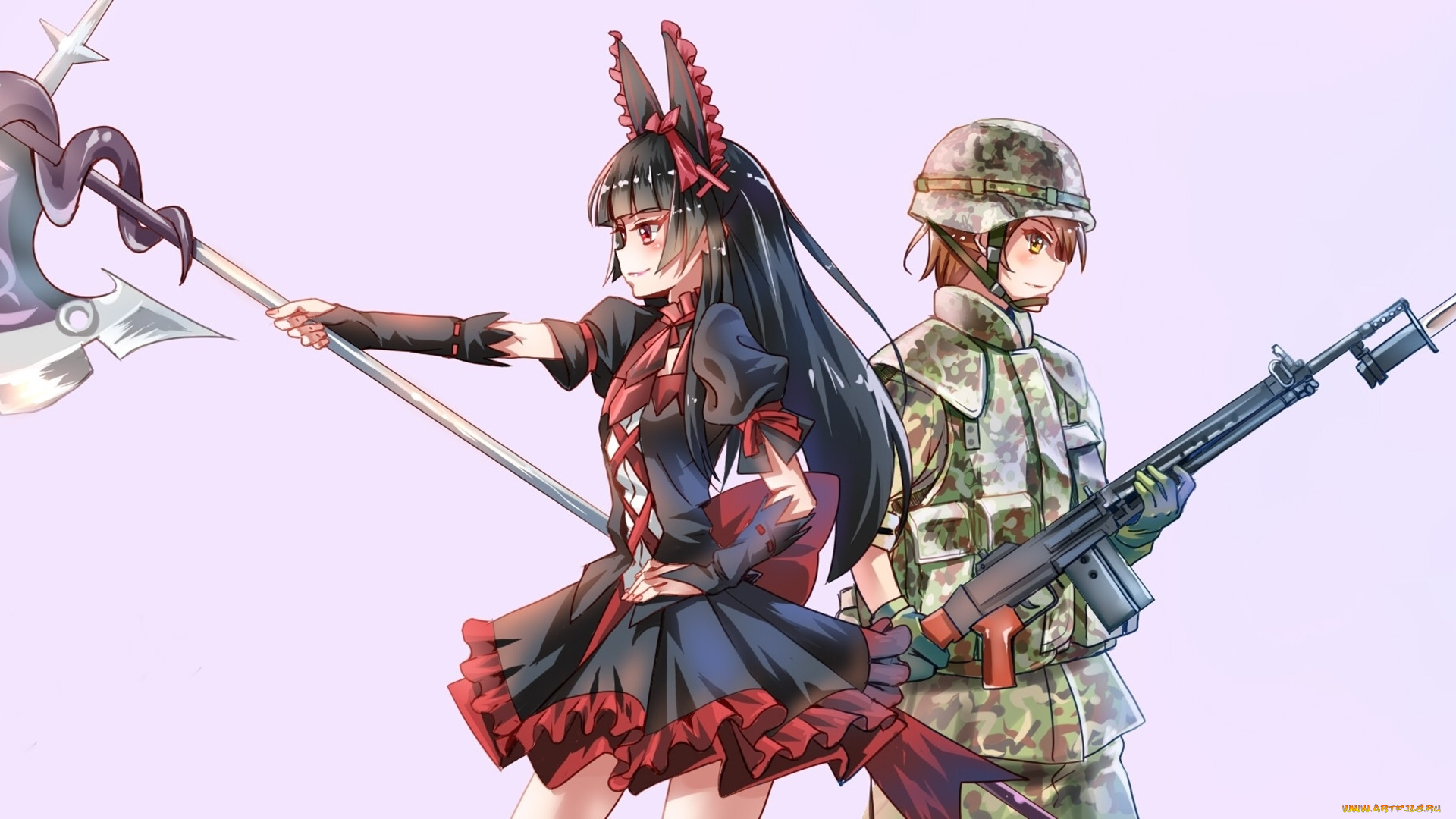 аниме, gate, rory, mercury, девушки