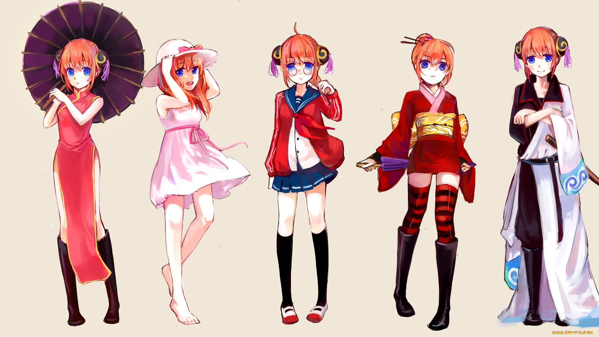 аниме, gintama, кагура