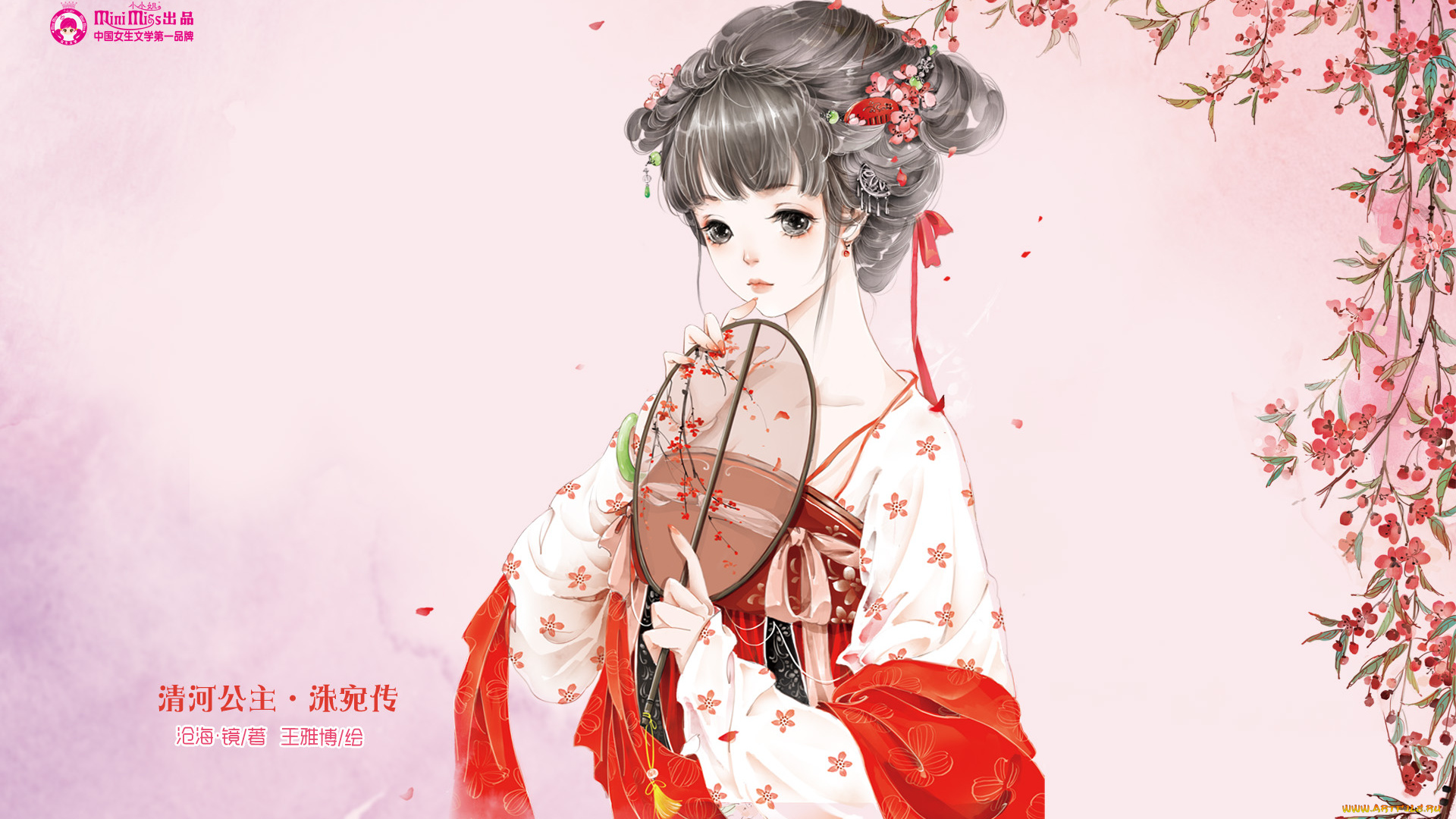 аниме, mini, miss, фон, взгляд, девушка