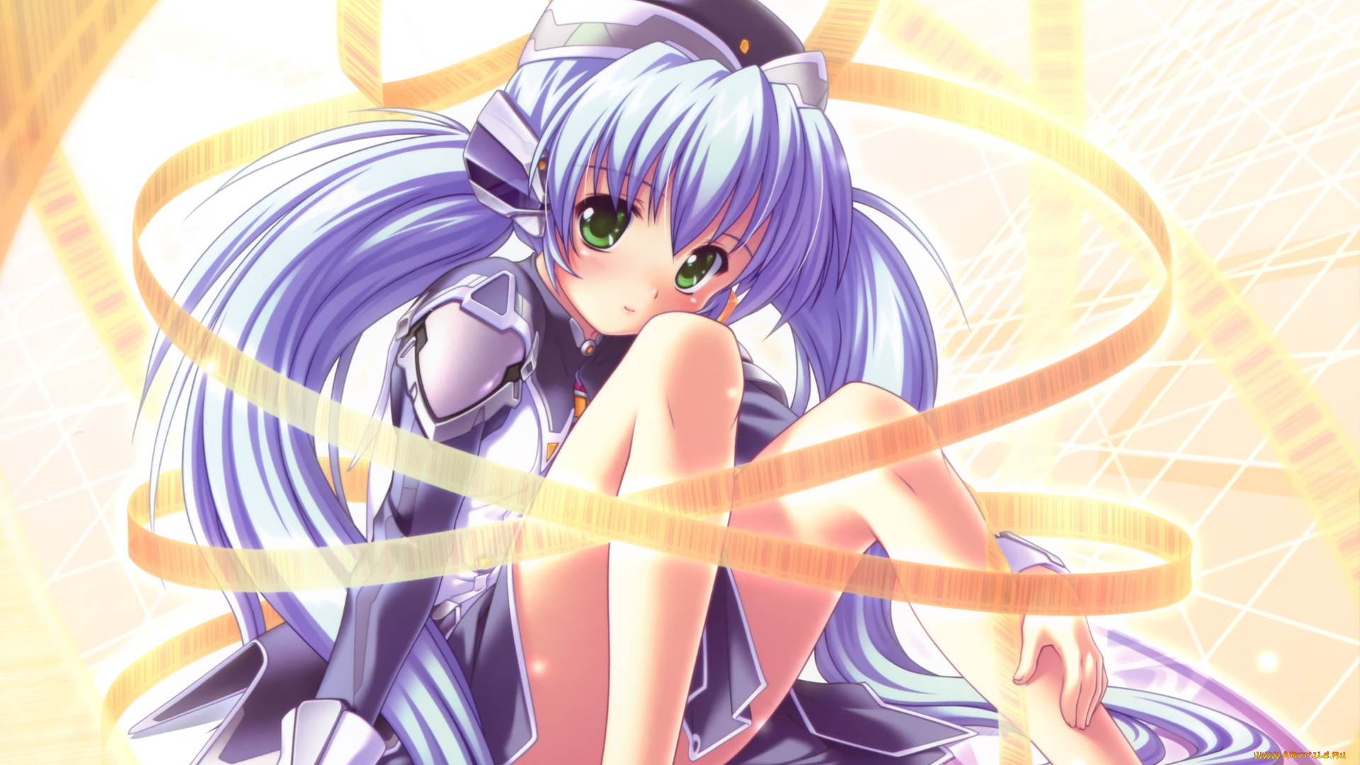 аниме, planetarian, девушка, фон, взгляд