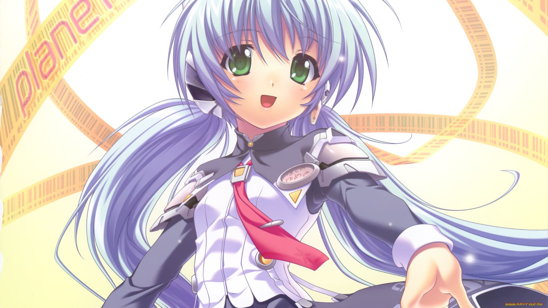 аниме, planetarian, фон, девушка, взгляд