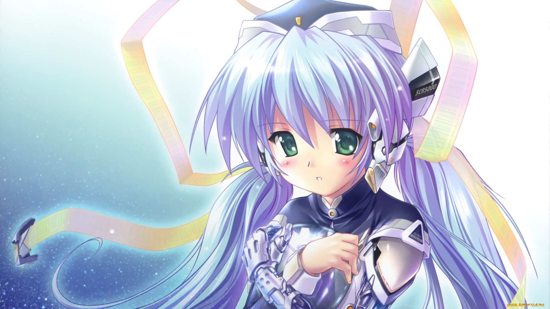 аниме, planetarian, фон, девушка, взгляд