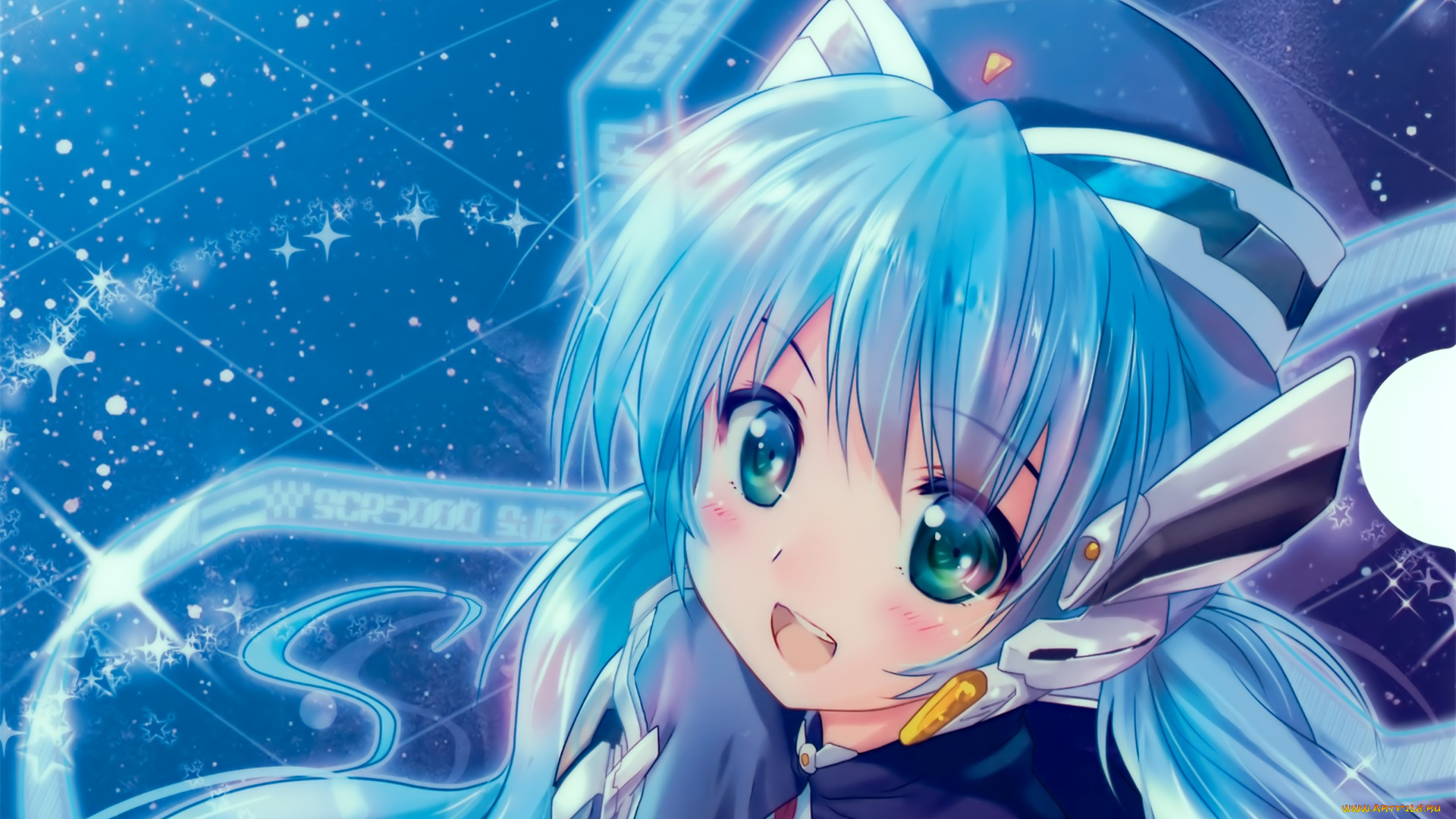 аниме, planetarian, фон, взгляд, девушка