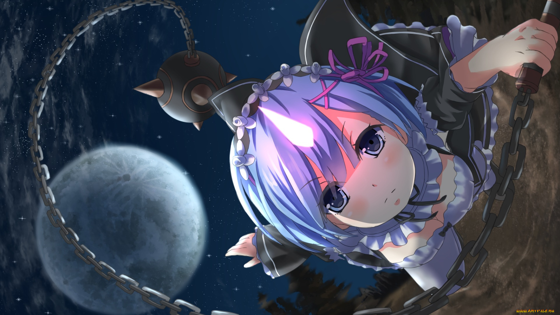 аниме, re, , zero, kara, hajimeru, isekai, seikatsu, девушка, взгляд, фон