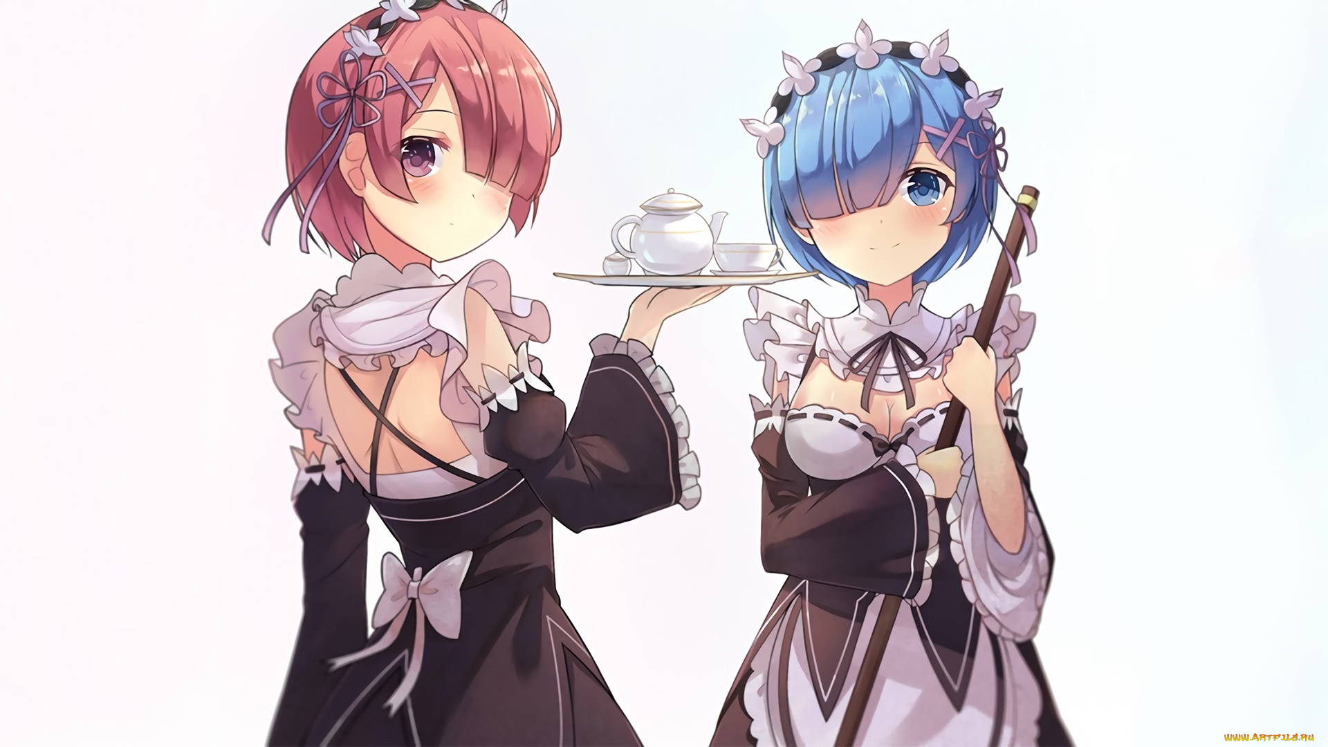 аниме, re, , zero, kara, hajimeru, isekai, seikatsu, фон, девушки, взгляд