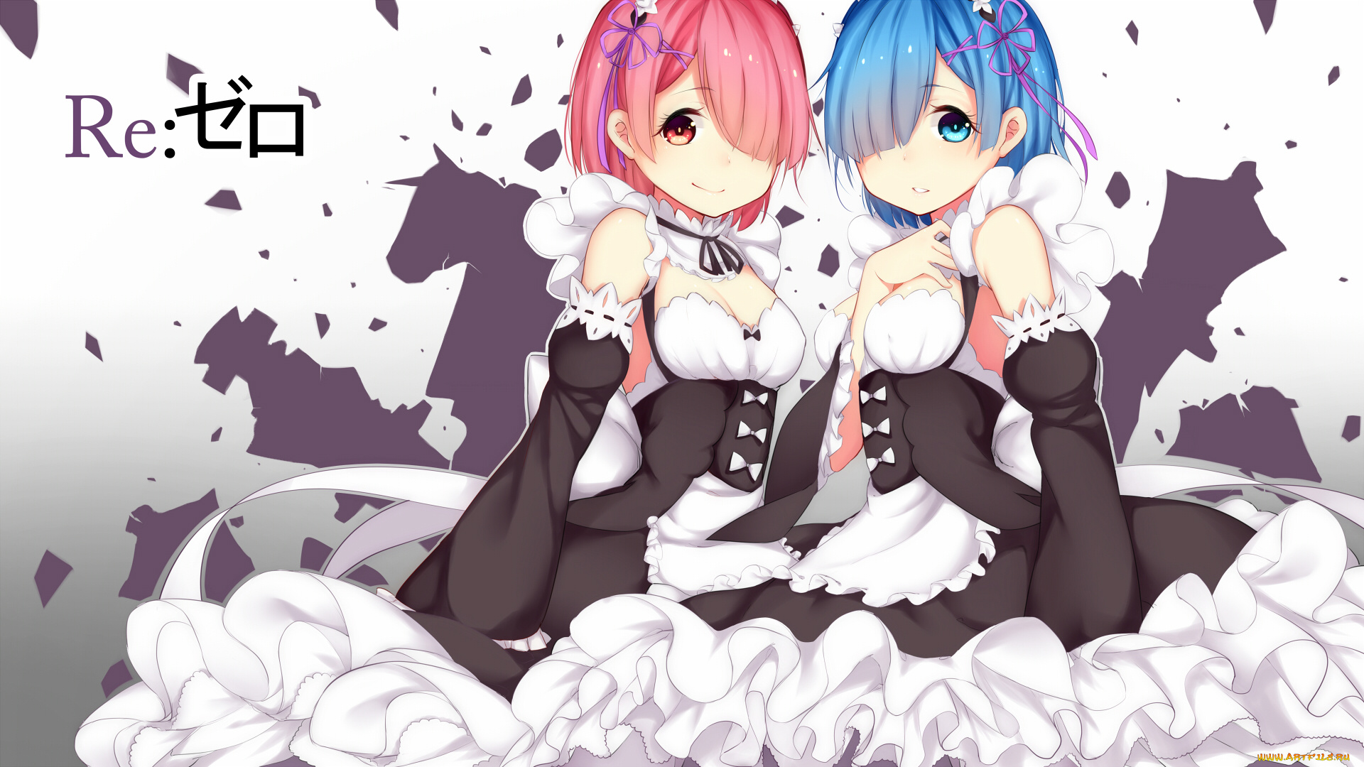 аниме, re, , zero, kara, hajimeru, isekai, seikatsu, фон, взгляд, девушки