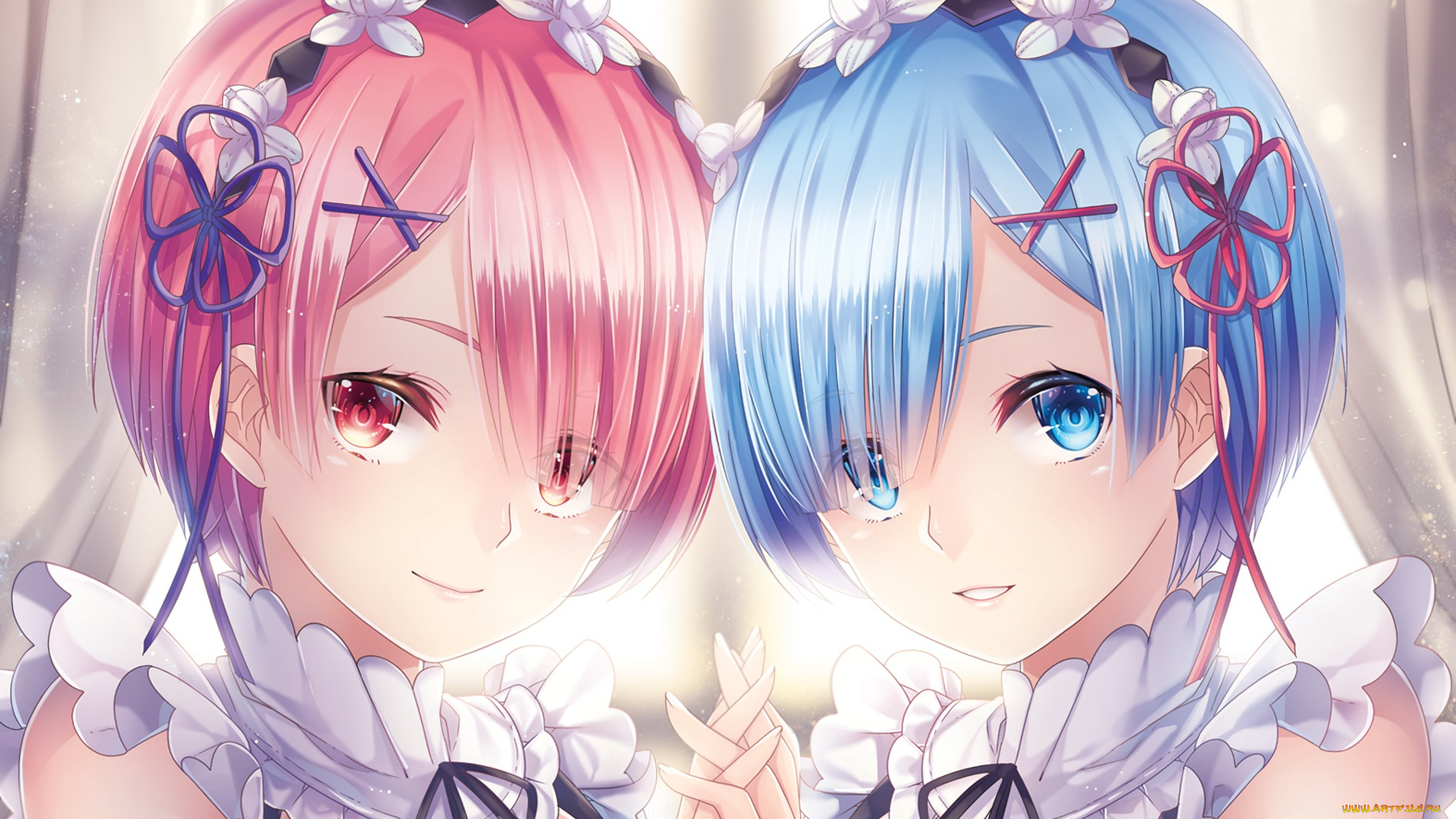 аниме, re, , zero, kara, hajimeru, isekai, seikatsu, взгляд, девушки, фон