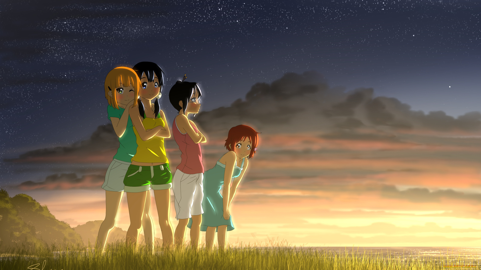 аниме, tamako, market, девочки