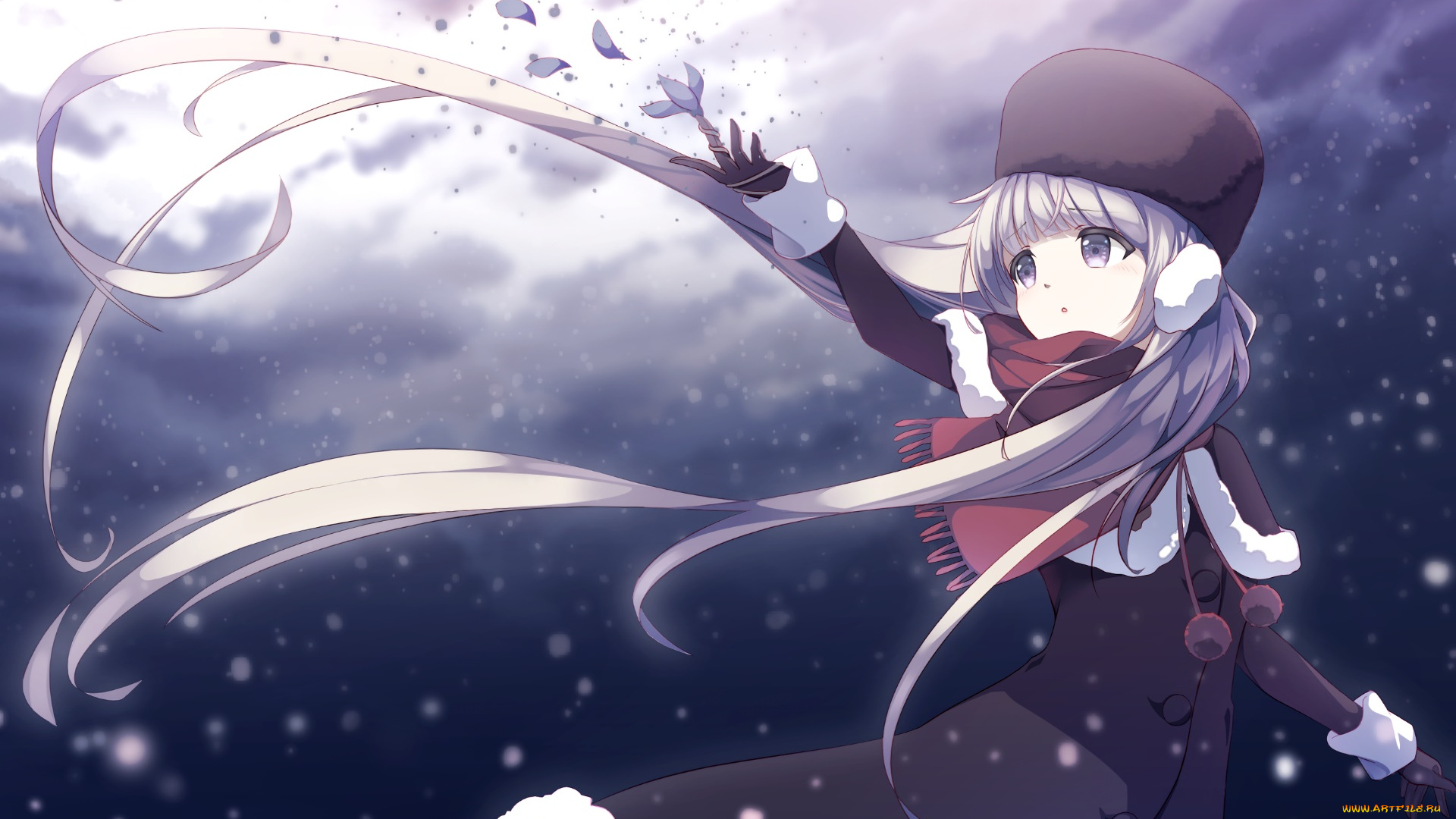 аниме, unknown, , другое, фон, взгляд, девушка