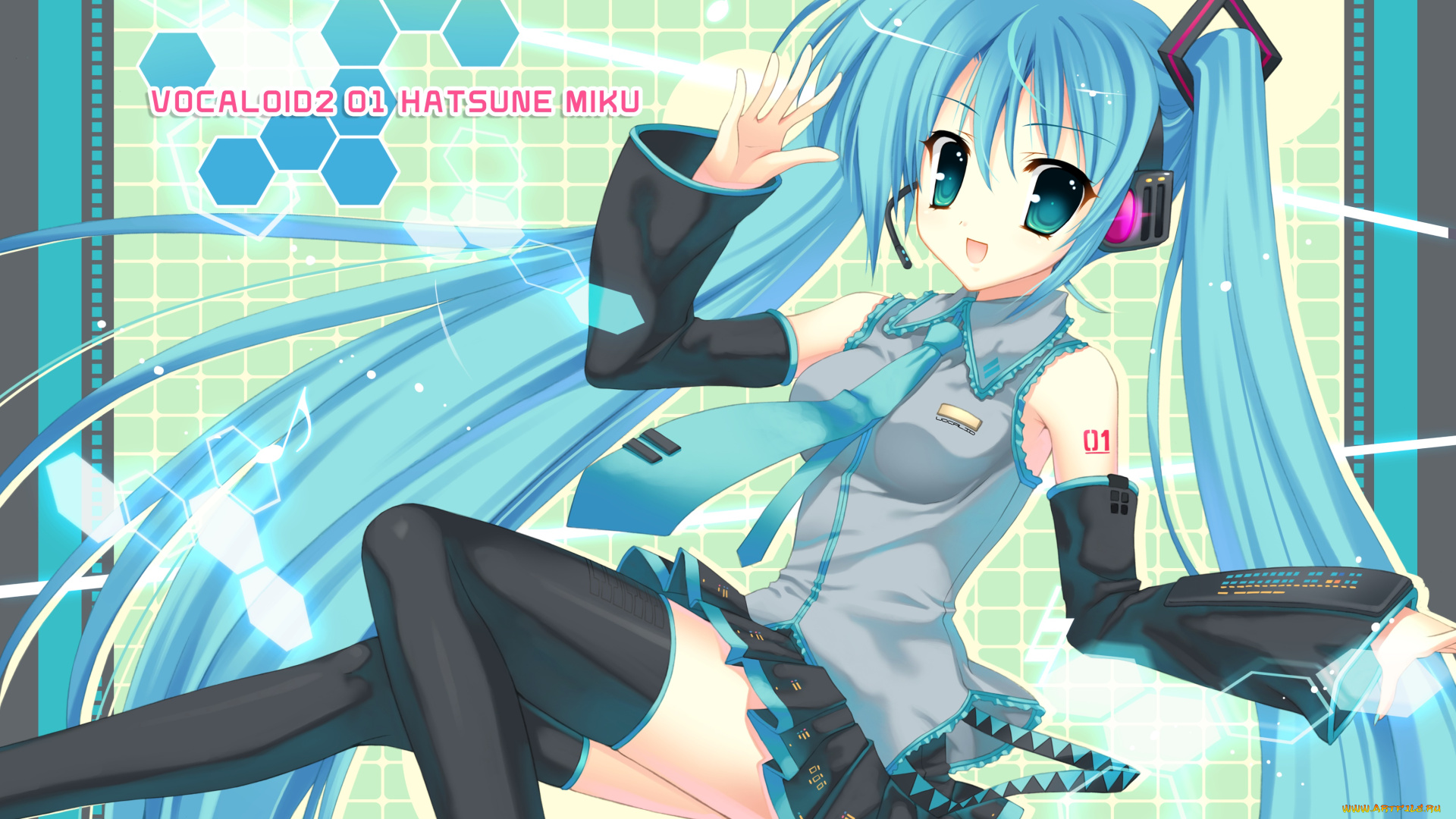 аниме, vocaloid, фон, взгляд, девушка