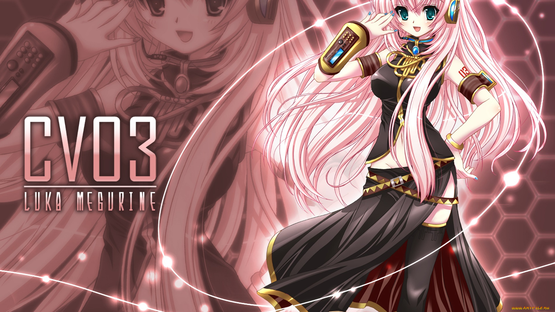 аниме, vocaloid, фон, взгляд, девушка