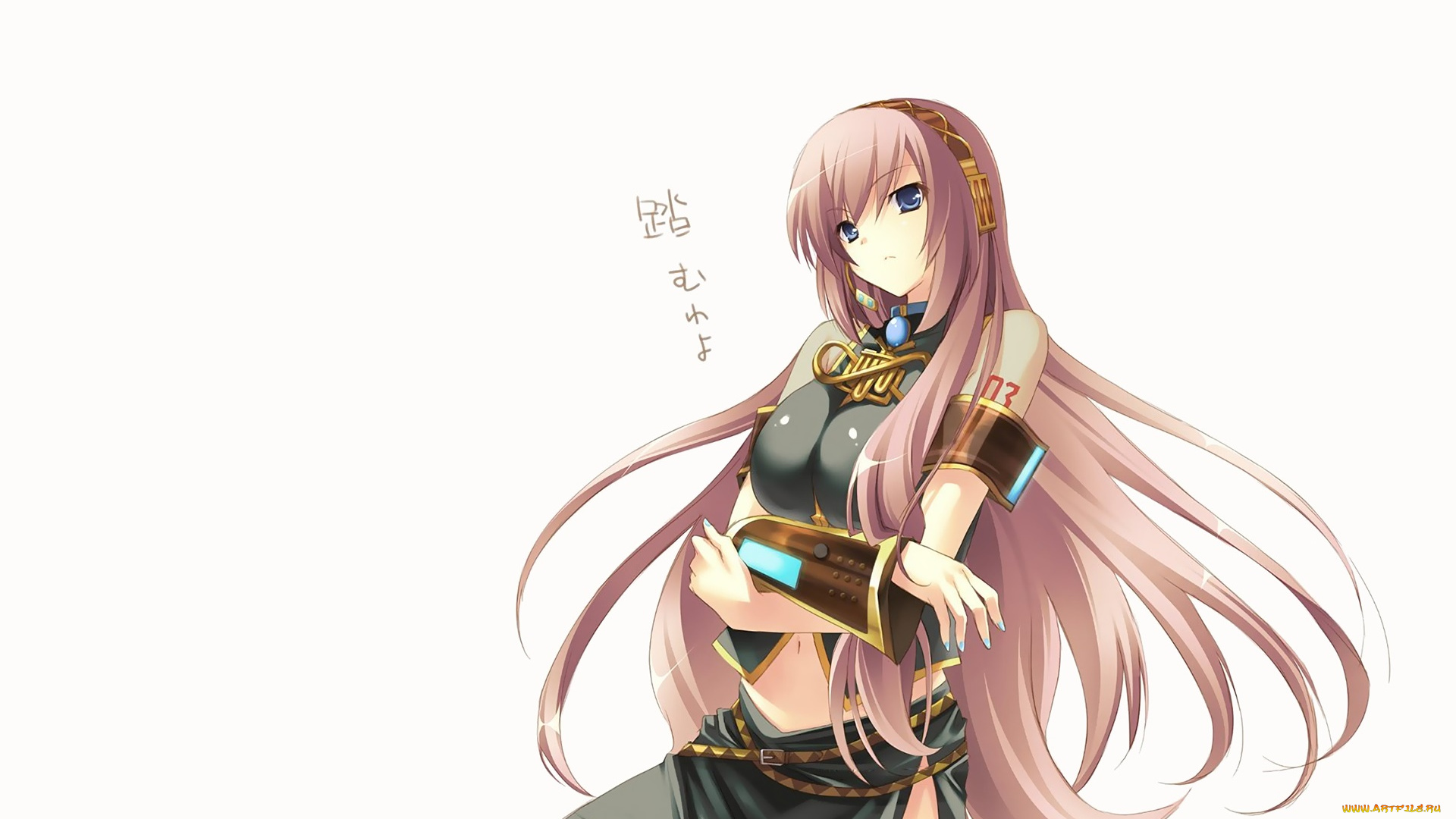 аниме, vocaloid, взгляд, фон, девушка